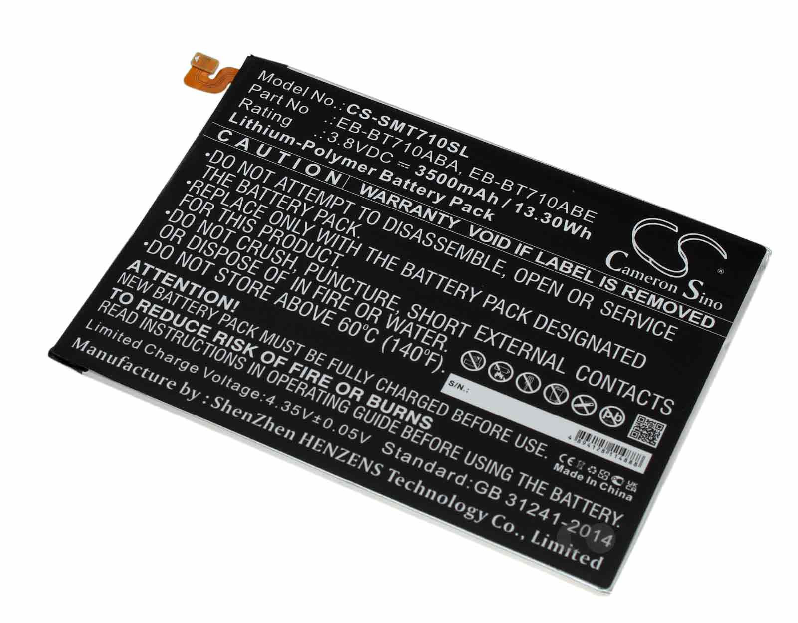 Li-Polymer Akku für Samsung Galaxy Tab S2 8.0 Tablets mit 3,8 Volt Spannung und 3500mAh Kapazität