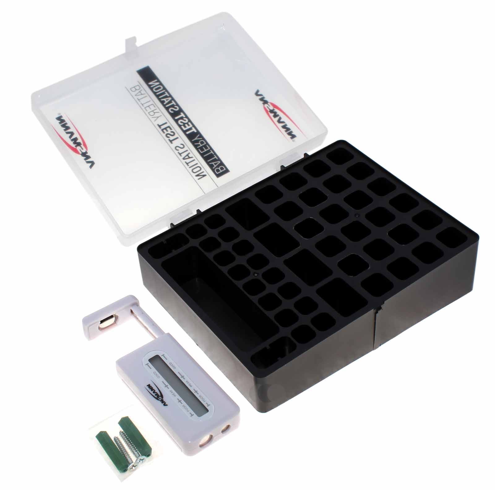 Ansmann Batteriebox mit Batterietester für 48 Batterien - ausgepackt