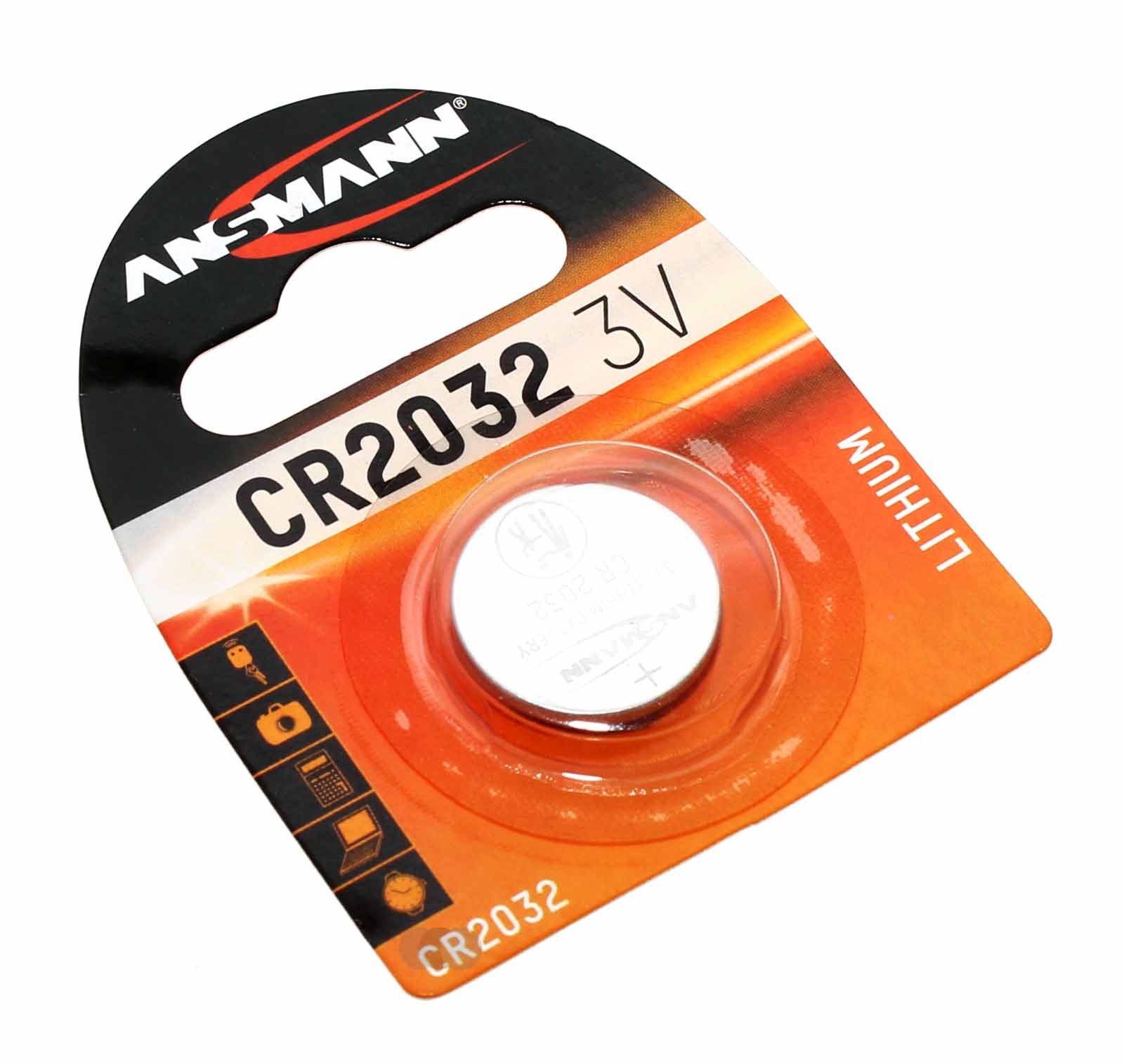 Ansmann CR2032 Lithium Knopfzelle Batterie, 5004LC, KCR2032, LM2032, 3V, 230mAh