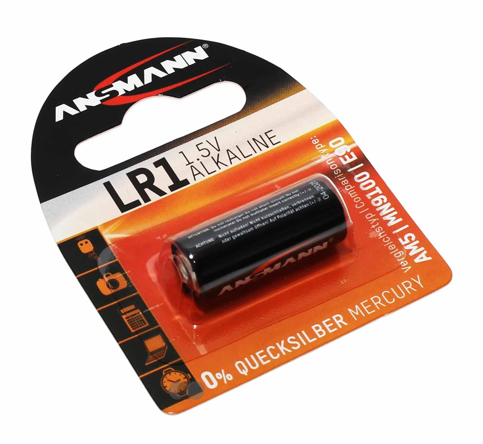 Ansmann LR1 Alkaline Batterie, AM5, MN9100, E90, 1,5V, 940mAh