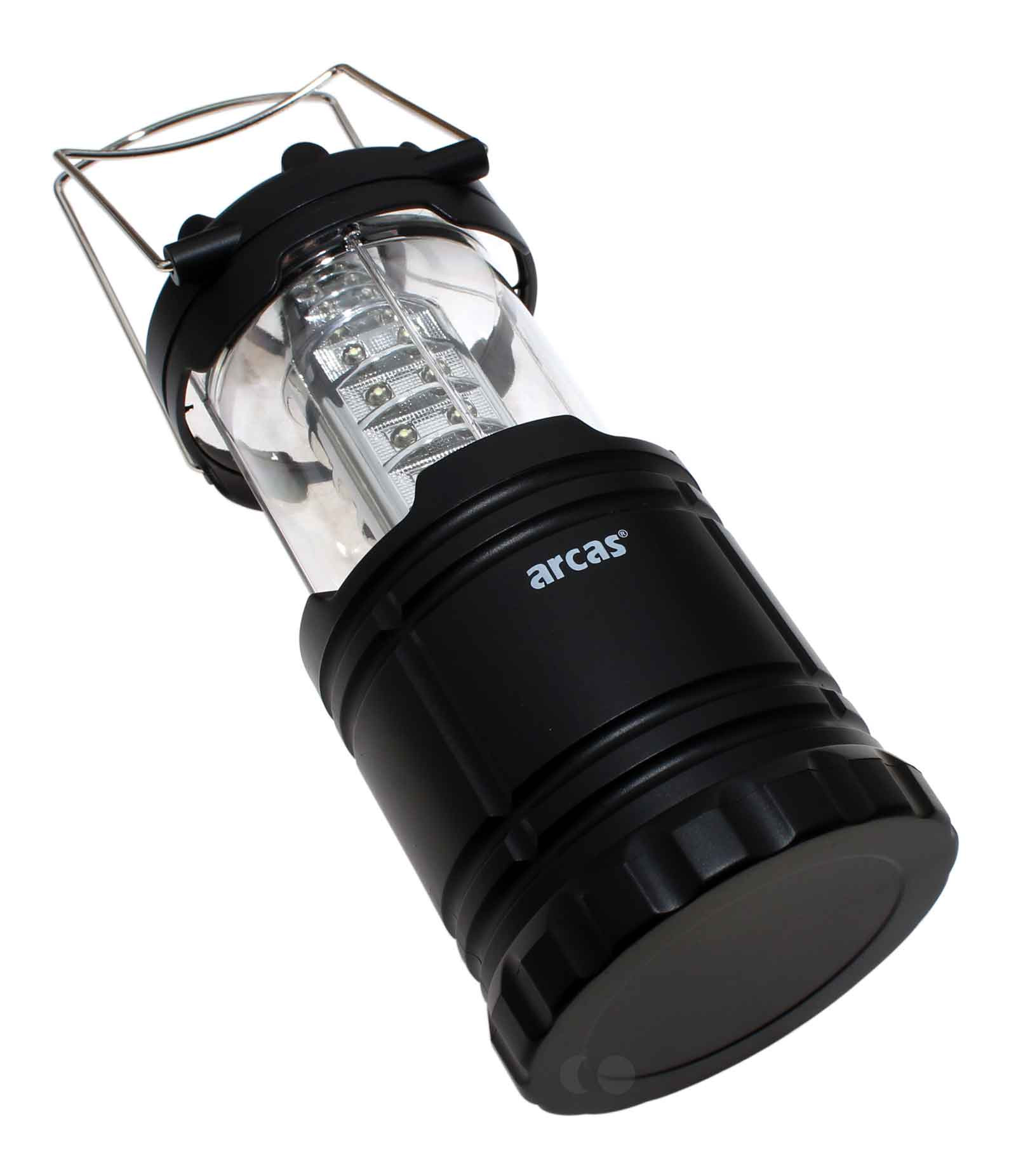 Arcas 30 LED Laterne, 120 Lumen, Farbe schwarz, Camping, Garten, Boot