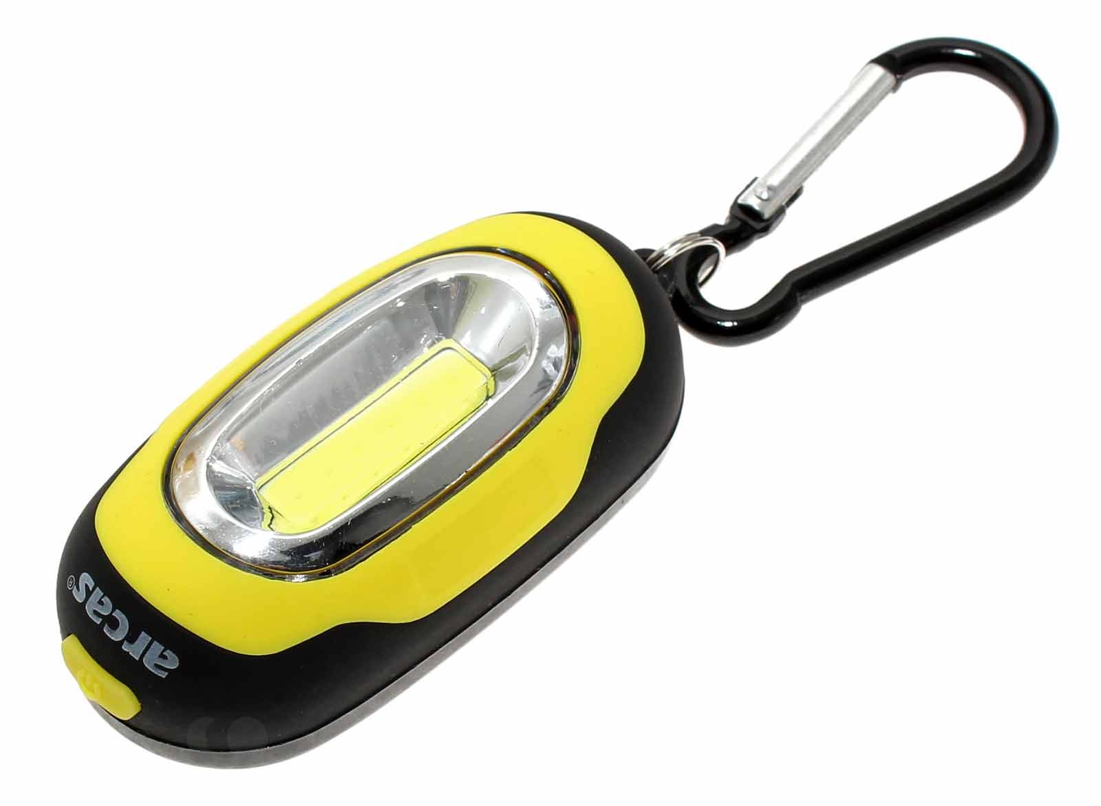 Arcas COB LED-Leuchte mit stabilem Karabinerhaken, Schlüsselleuchte, Taschenlampe, 30702437