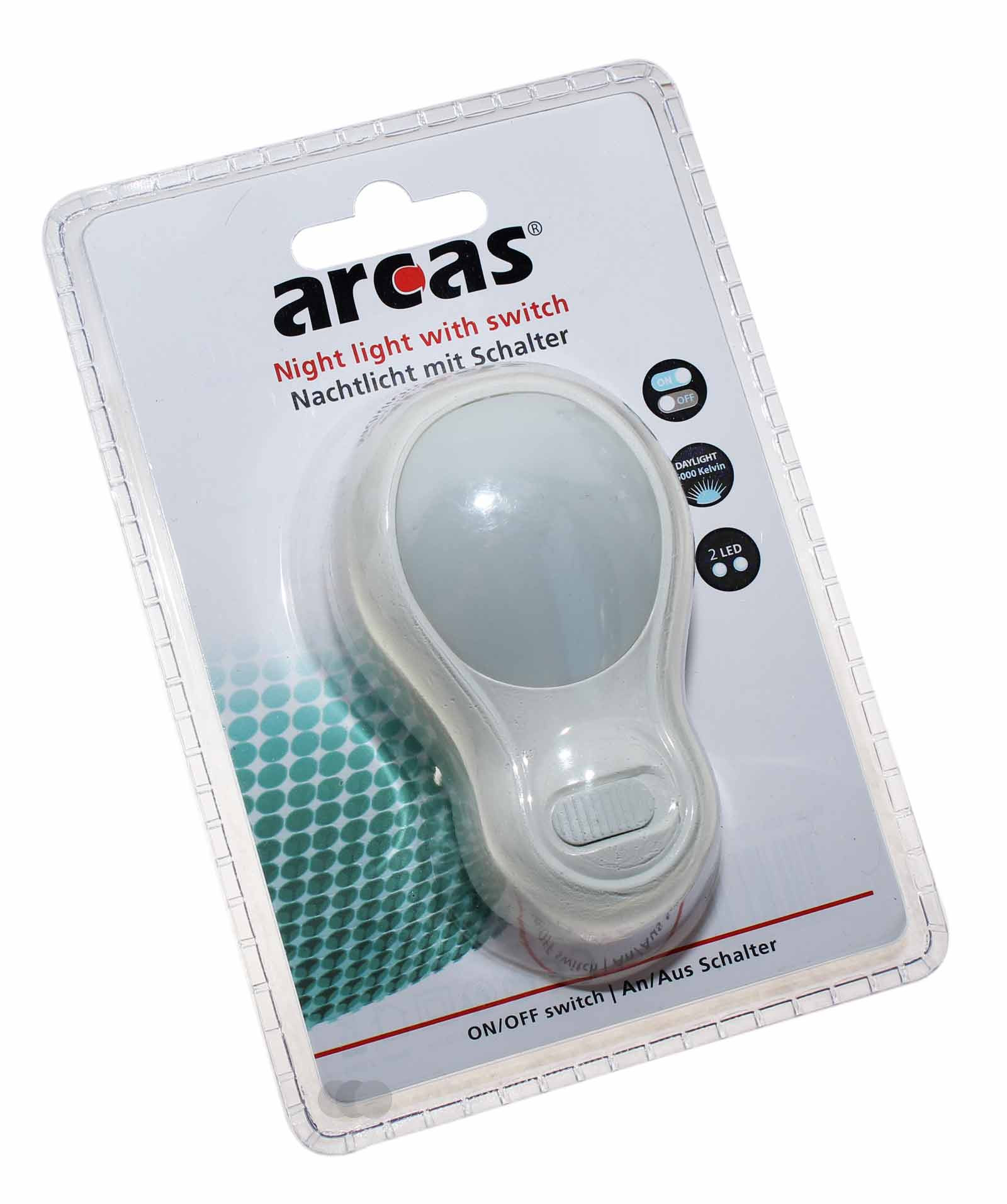 Einfaches Nachtlicht von Arcas für den Innenbereich mit AN / AUS Schalter, Hersteller Artikelnummer 307 40012