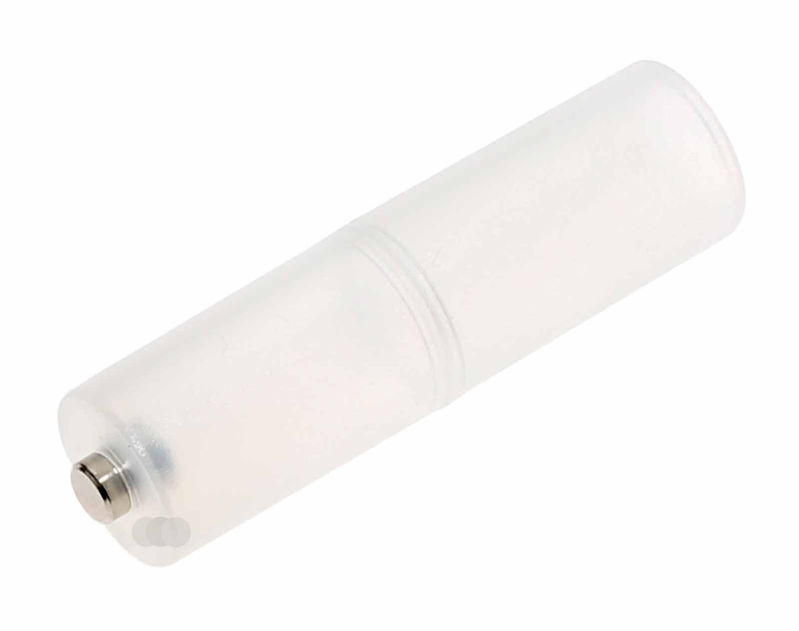 Batterieadapter aus transparentem Kunststoff, von AAA Micro auf AA Mignon Format, für Akkus und Batterien geeignet
