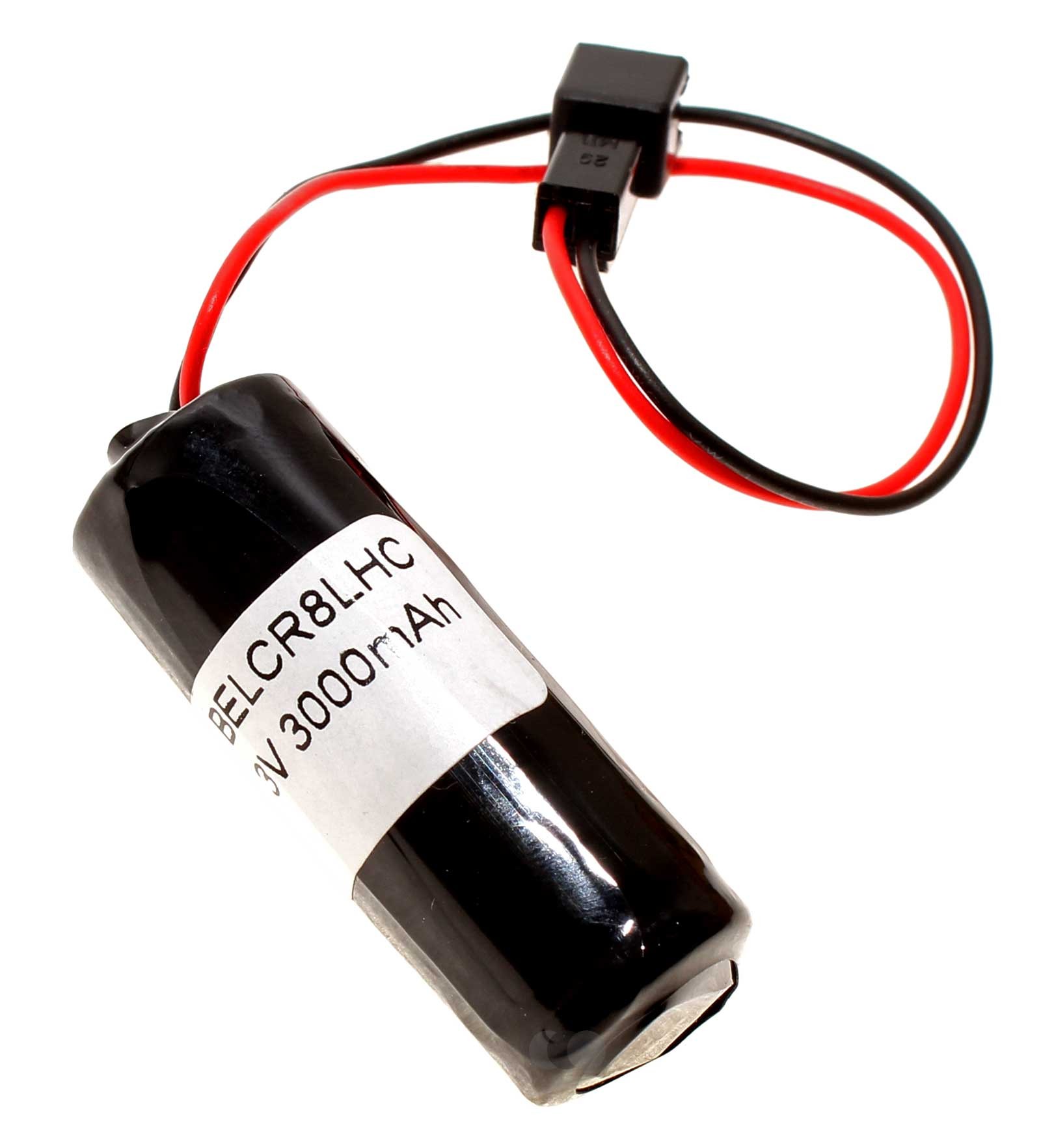 Lithium Spezialbatterie, Pufferbatterie mit Kabel und Stecker Beltrona CR8-LHC, mit 3 Volt und 3000mAh Kapazität, Ersatzteil Teilenummer BELCR8LHC