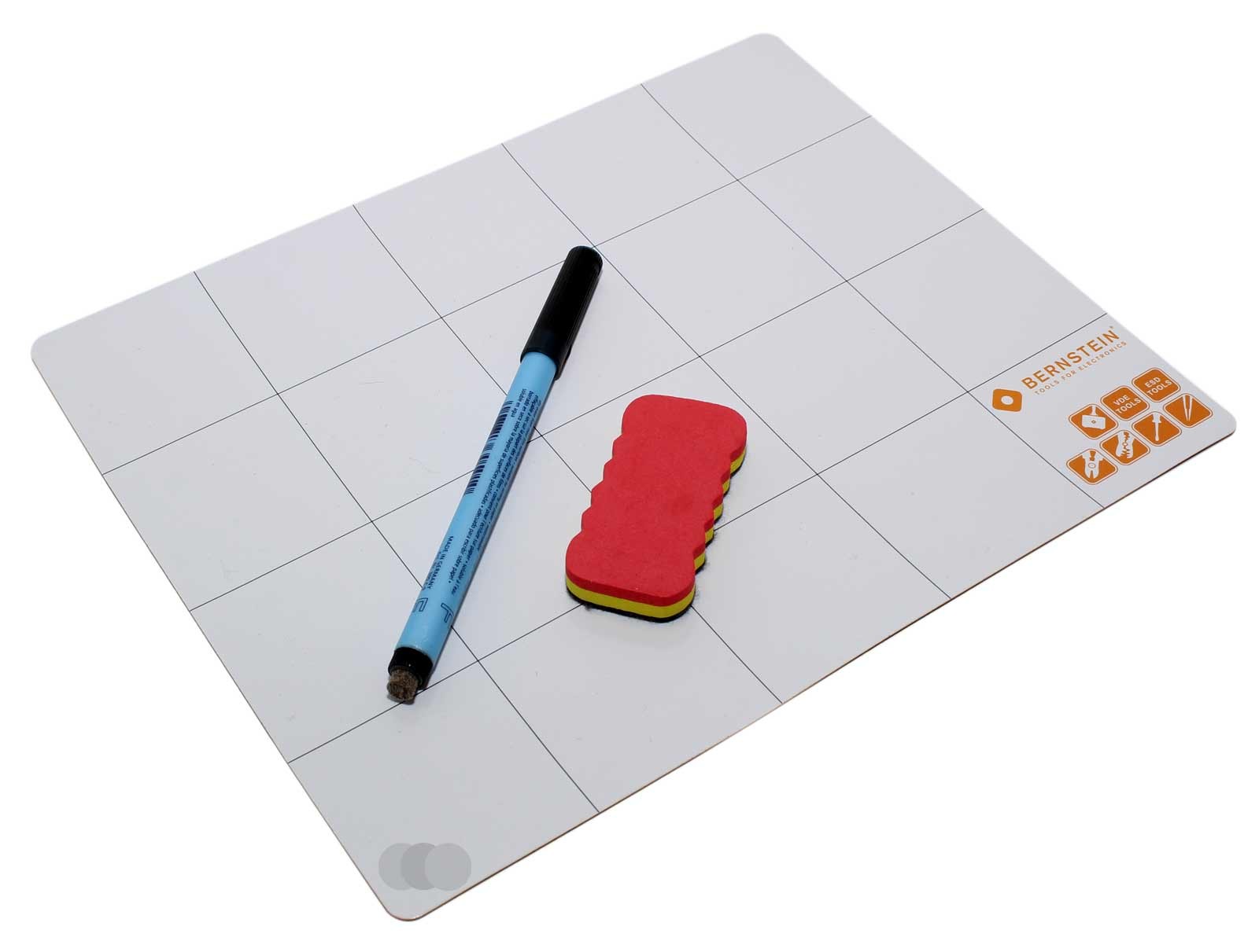 Bernstein 2-119 Magnetische Projekt Matte Arbeitstafel Magnetmatte Board mit Stift und Radierer, 25cm x 20cm