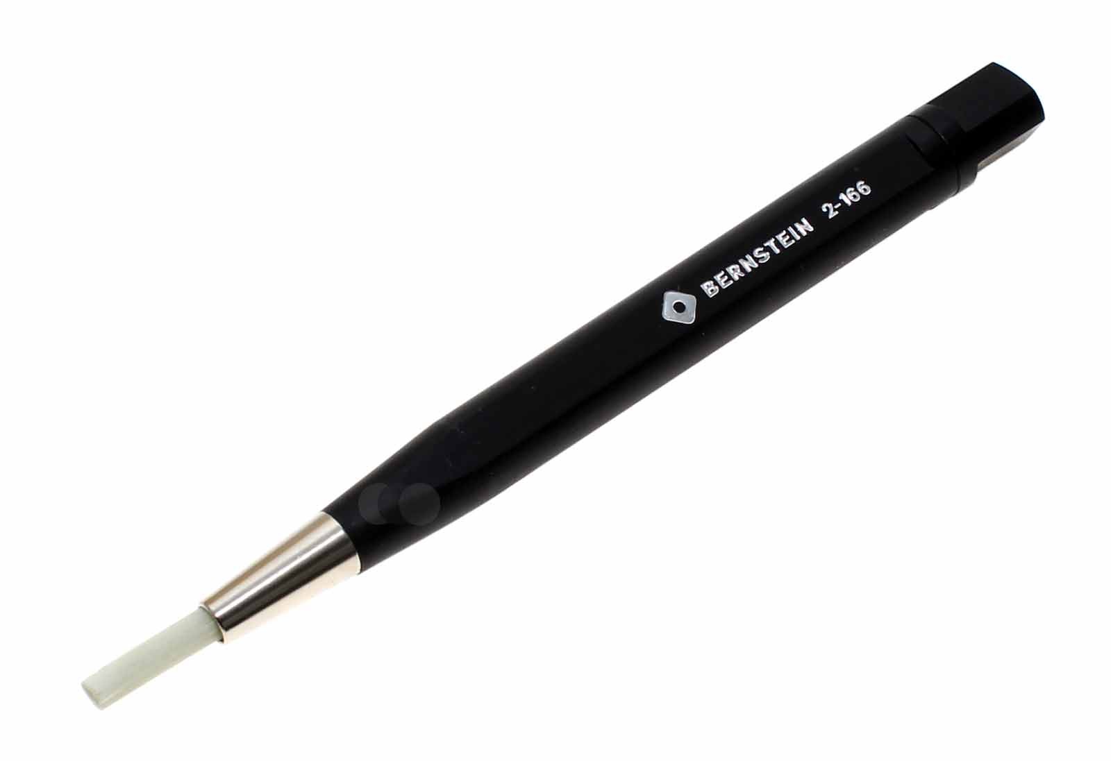 Bernstein 2-166 Glashaar Kontaktreiniger, Glasfaserpinsel Ø 4mm mit Metallspitze, Glasfaserstift