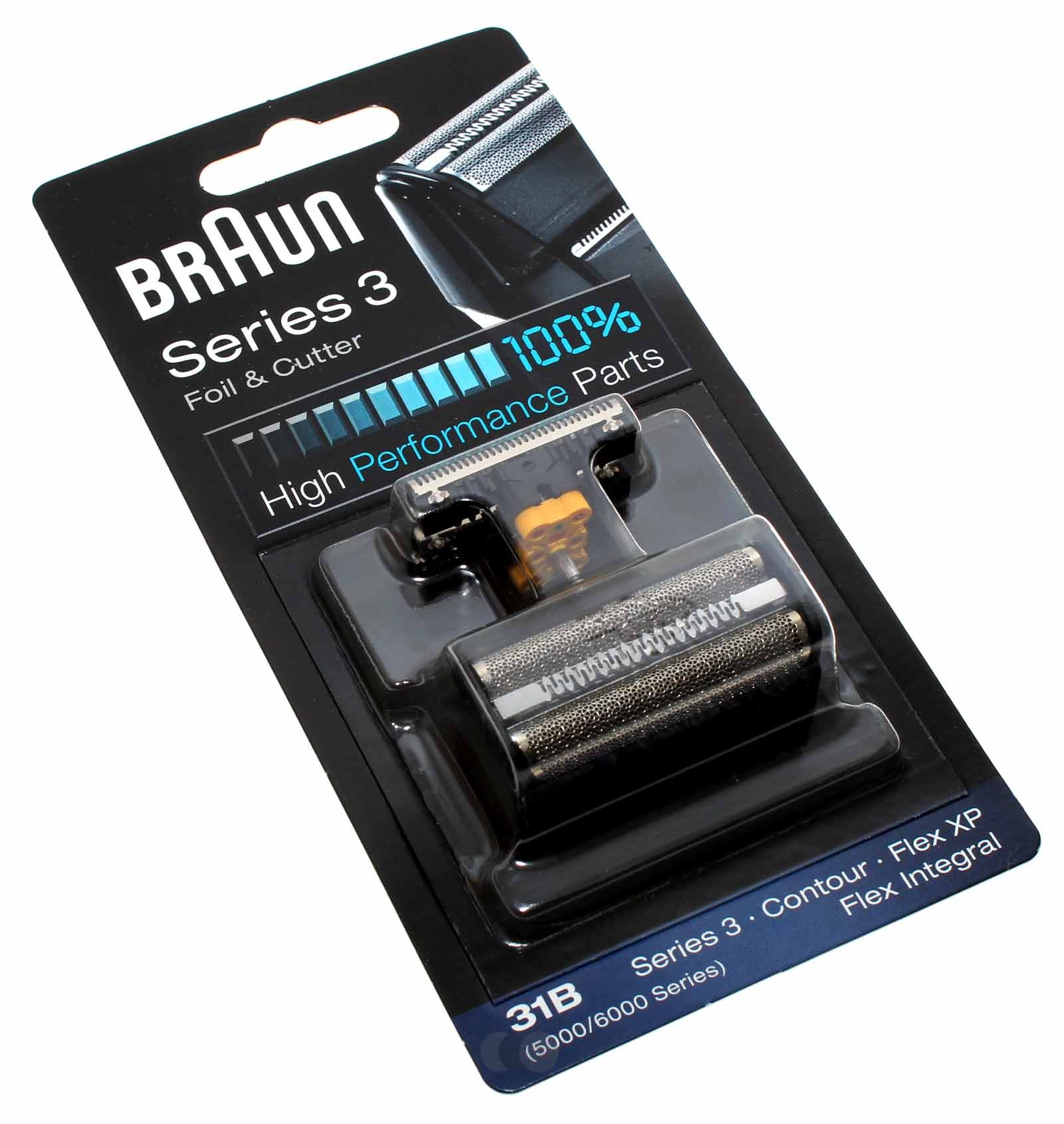 Doppelscherfolie Typ 31B mit Rahmen für BRAUN Flex XP 5665 5612 Flex XP II 