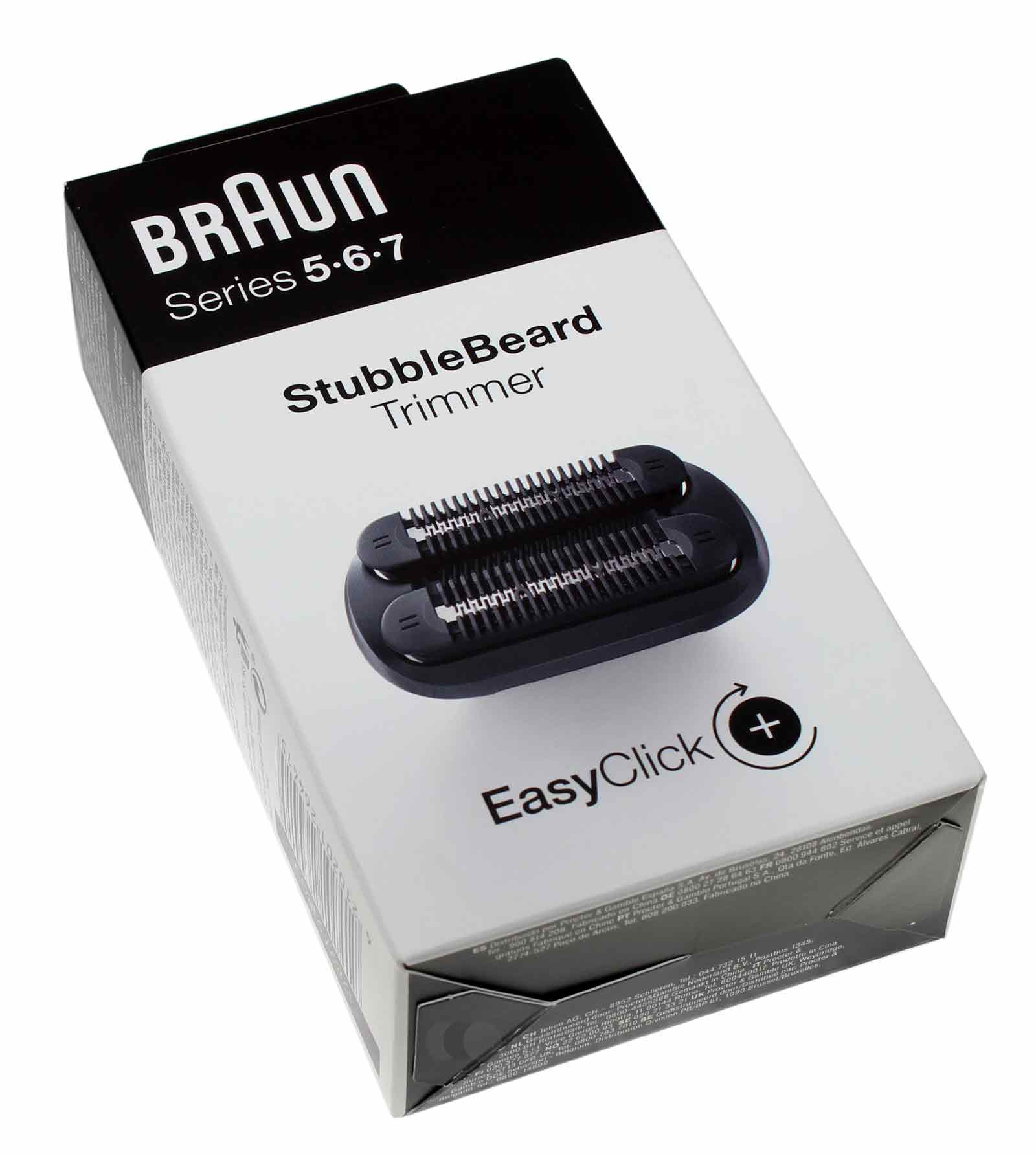 Braun EasyClick 3-Tage-Bart Trimmeraufsatz mit 4 Aufsteckkämmen für Series 5, 6, 7 ab 2020, 81697115