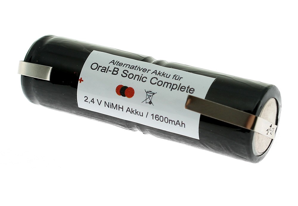 2,4 Volt NiMH Akku Braun Oral-B Sonic Complete mit 1600mAh