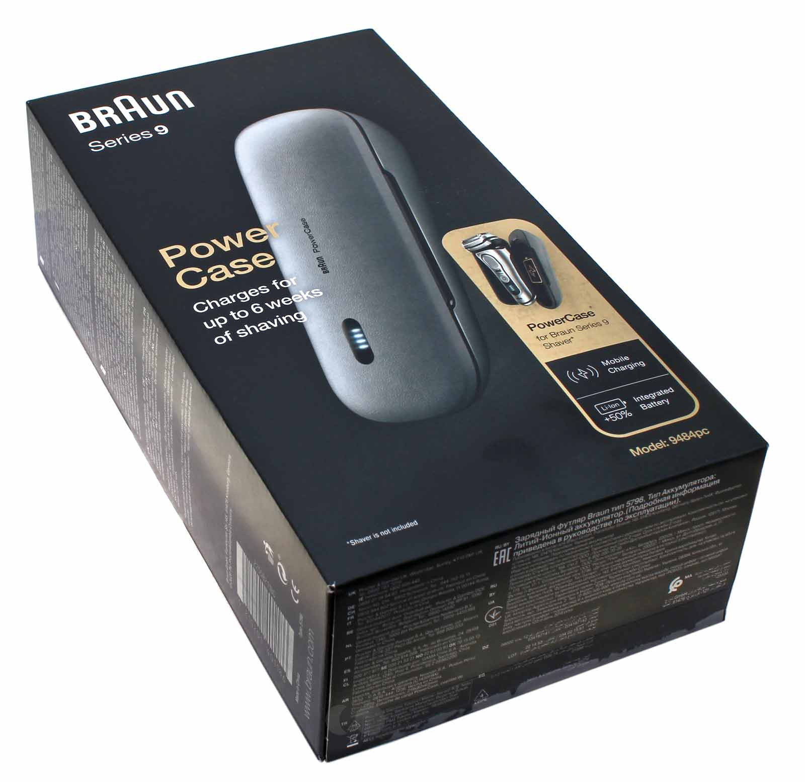 Braun PowerCase mobiles Ladeetui für Braun Series 9 (Pro) und Series 8 Elektrorasierer, 9484pc