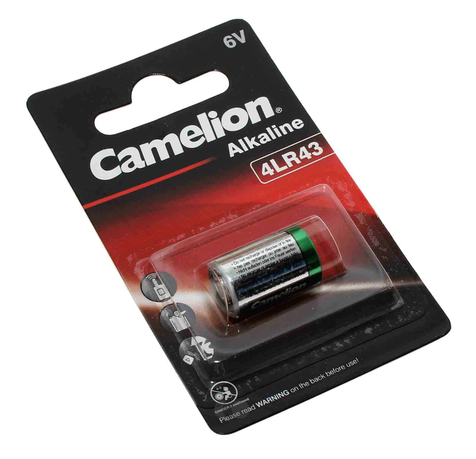 Camelion 4LR43 Batterie | PX27, PX27A, 4AG12, 4LR43, 4NR43, EPX27, KX27, U27PX, V27PX, 6V, 115mAh