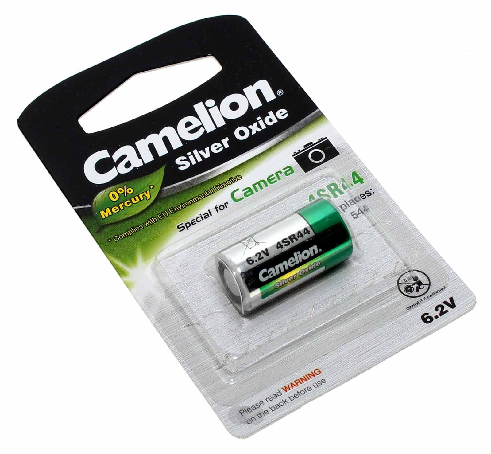 Camelion 4SR44 Batterie, A476, E476A, L1325, V34PX, GP476A, UM476A, V4034PX, 6,2V, 145mAh