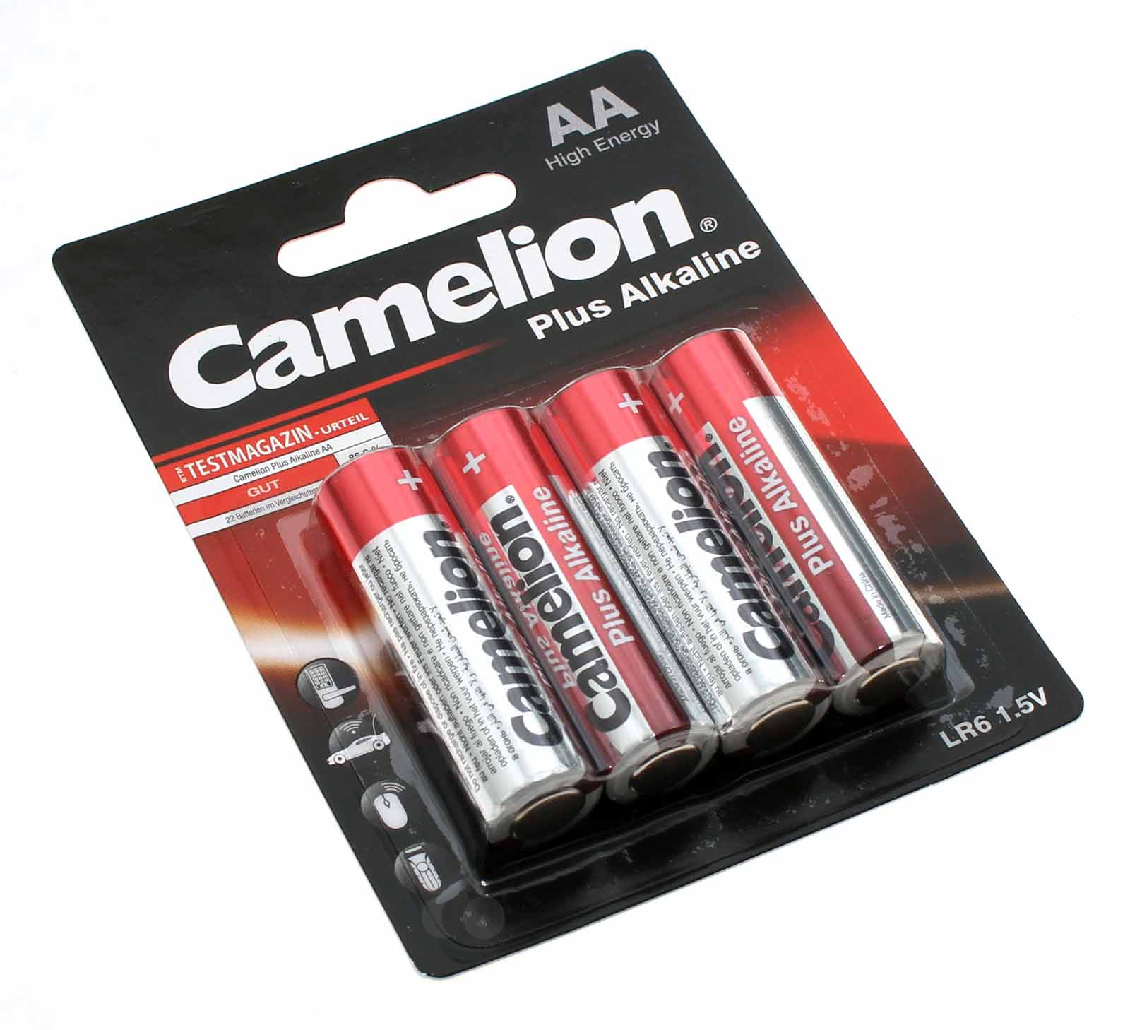 4er Pack Camelion Plus Alkaline Batterie 1,5V, AA, Mignon, 2700mAh, Taschenlampe LR6-BP4 ersetzt LR6, AM3, MN1500, E91