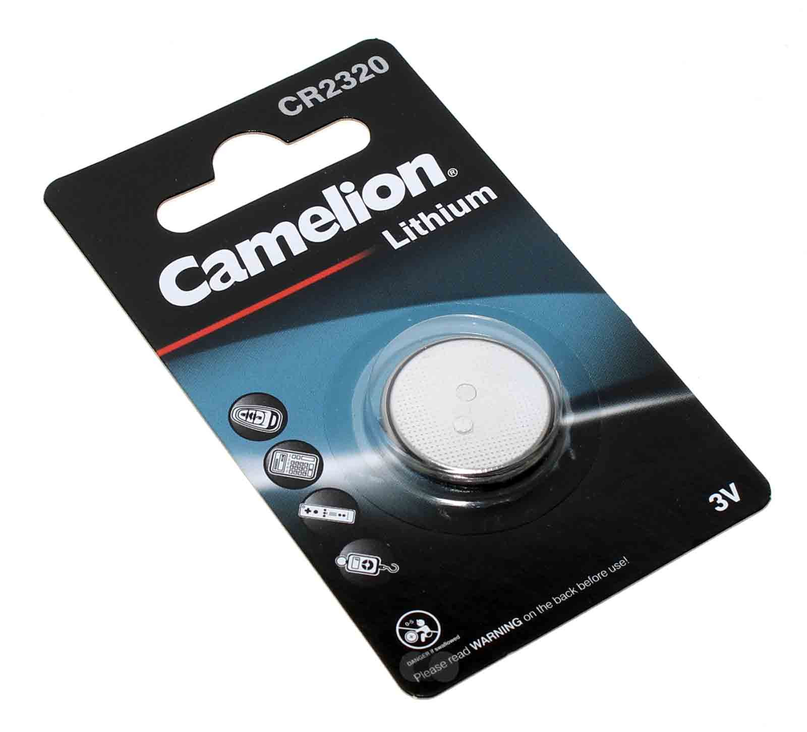 Camelion CR2320 [CR2320-BP1] Lithium Knopfzelle Batterie, BR2320, DL2320, ECR2320, KCR2320, 3V, 130mAh