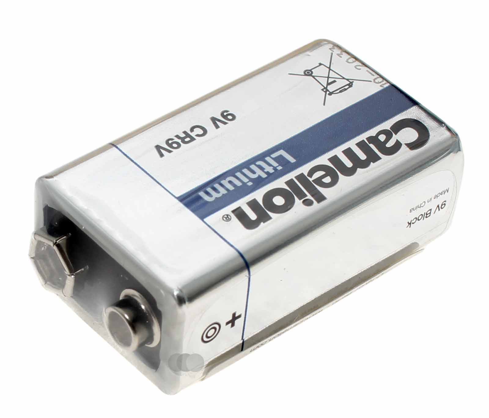 Camelion CR9V Lithium 9V Block Batterie für Rauchmelder, 6LR61, 6AM6, AM-6, 1200mAh