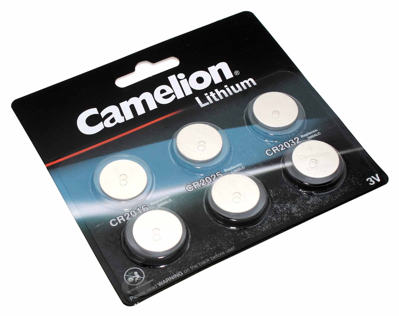 Camelion CRVP01-BP6 Lithium Knopfzellen Set, 2x CR2032, 2x CR2025, 2x CR2016, 3 Volt