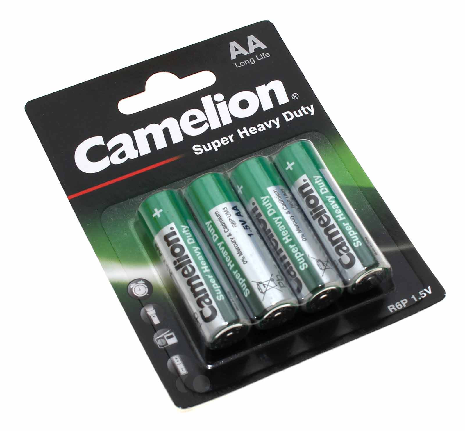 4er Pack Camelion Super Heavy Duty Mignon Batterie AA, 1,5V, 1220mAh, R6P-BP4G, R6P, UM3, Fernbedienung