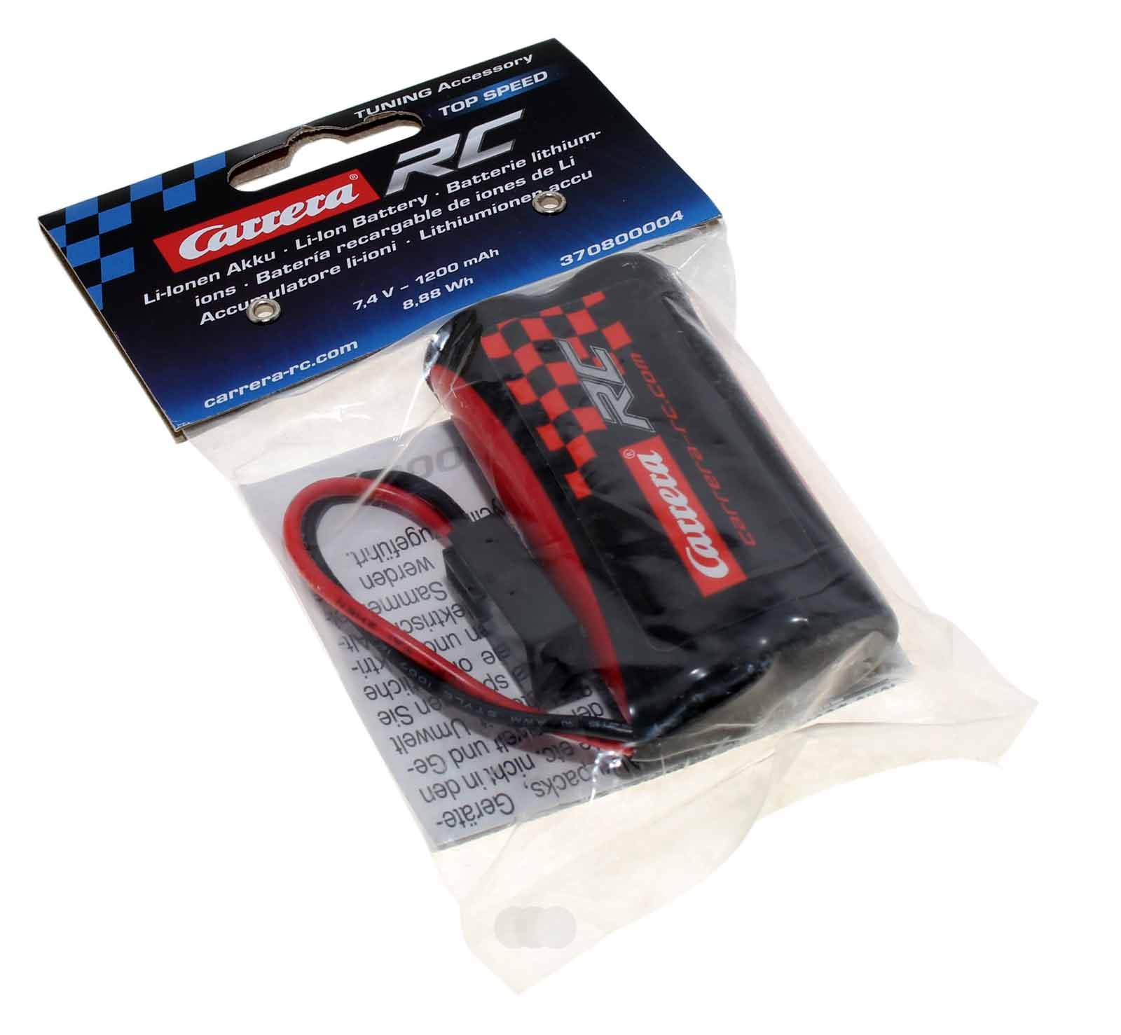 Carrera 370800004 Akku, Li-Ion RC Modellbau Spielzeug Tuning Akkupack, 7,4V, 1200mAh