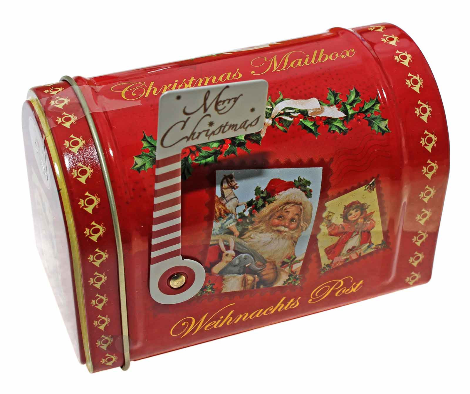 Confiserie Heidel Weihnachts-Mailbox mit Schokoladen-Täfelchen und Schokopralinen, 95g
