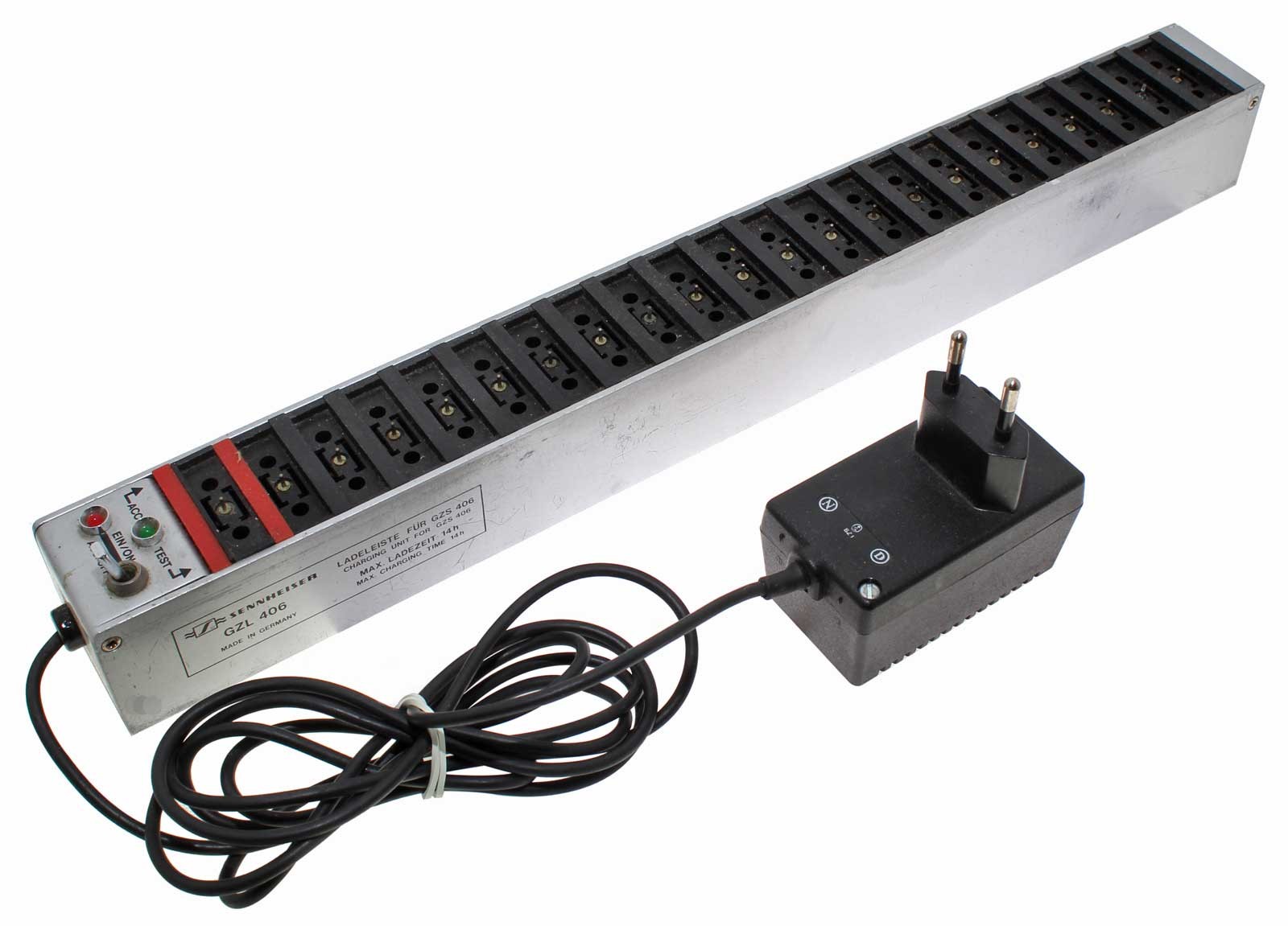 Gebrauchte Sennheiser GZL 406 Ladeleiste, Ladestation zum gleichzeitigen Laden von 10x GZS 406-1 Akkusteckern