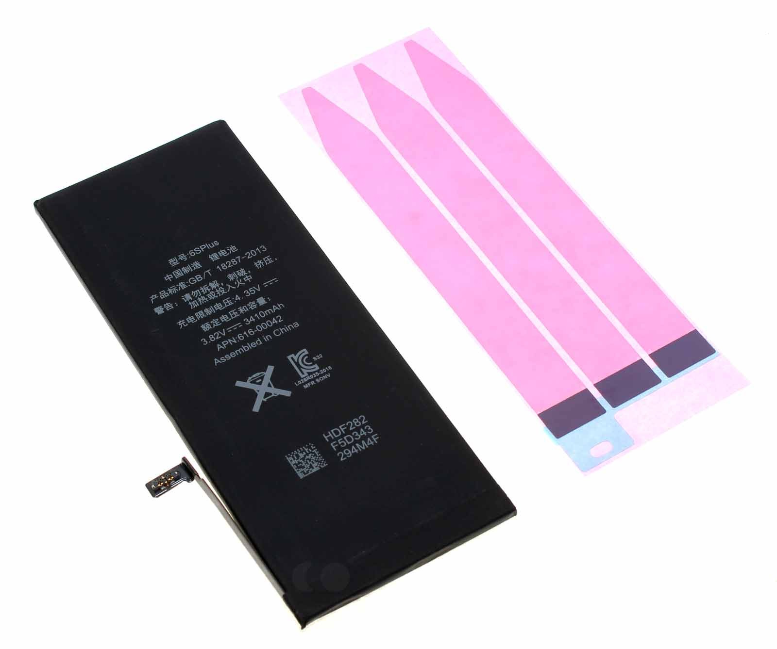 Alternativer Hochleistungs-Akku für Apple iPhone 6s Plus mit 3,82 Volt und 3325mAh Kapazität, ersetzt den original Akku 616-00042