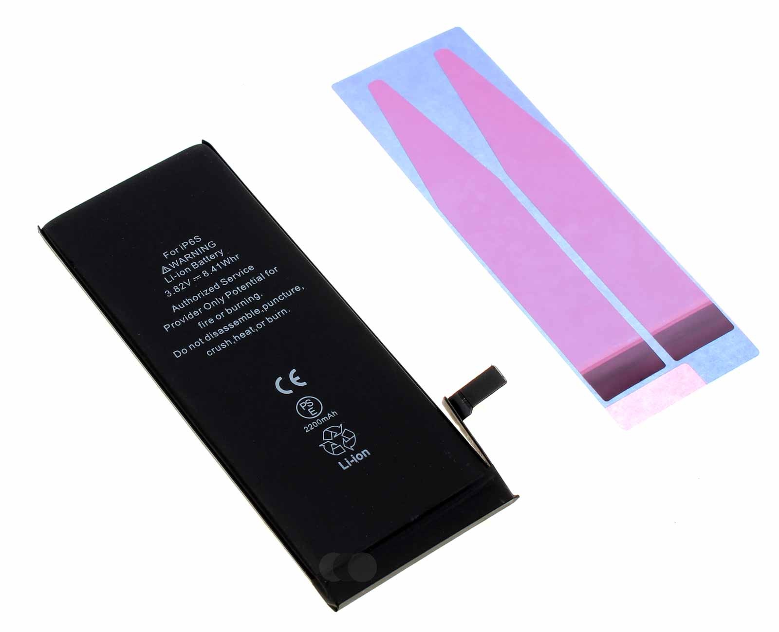 Alternativer Hochleistungs-Akku für Apple iPhone 6s mit 3,82 Volt und 2121mAh Kapazität, ersetzt den original Akku APN 616-00033 und APN 616-00036