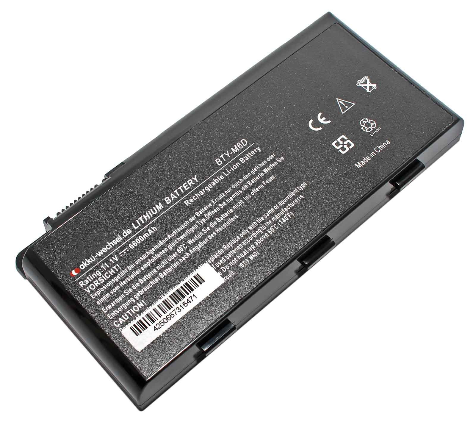 Notebook Akku ersetzt BTY-M6D u.a. für Medion Erazer MD98460, X6811, X6813, X6817, X6819, X6821