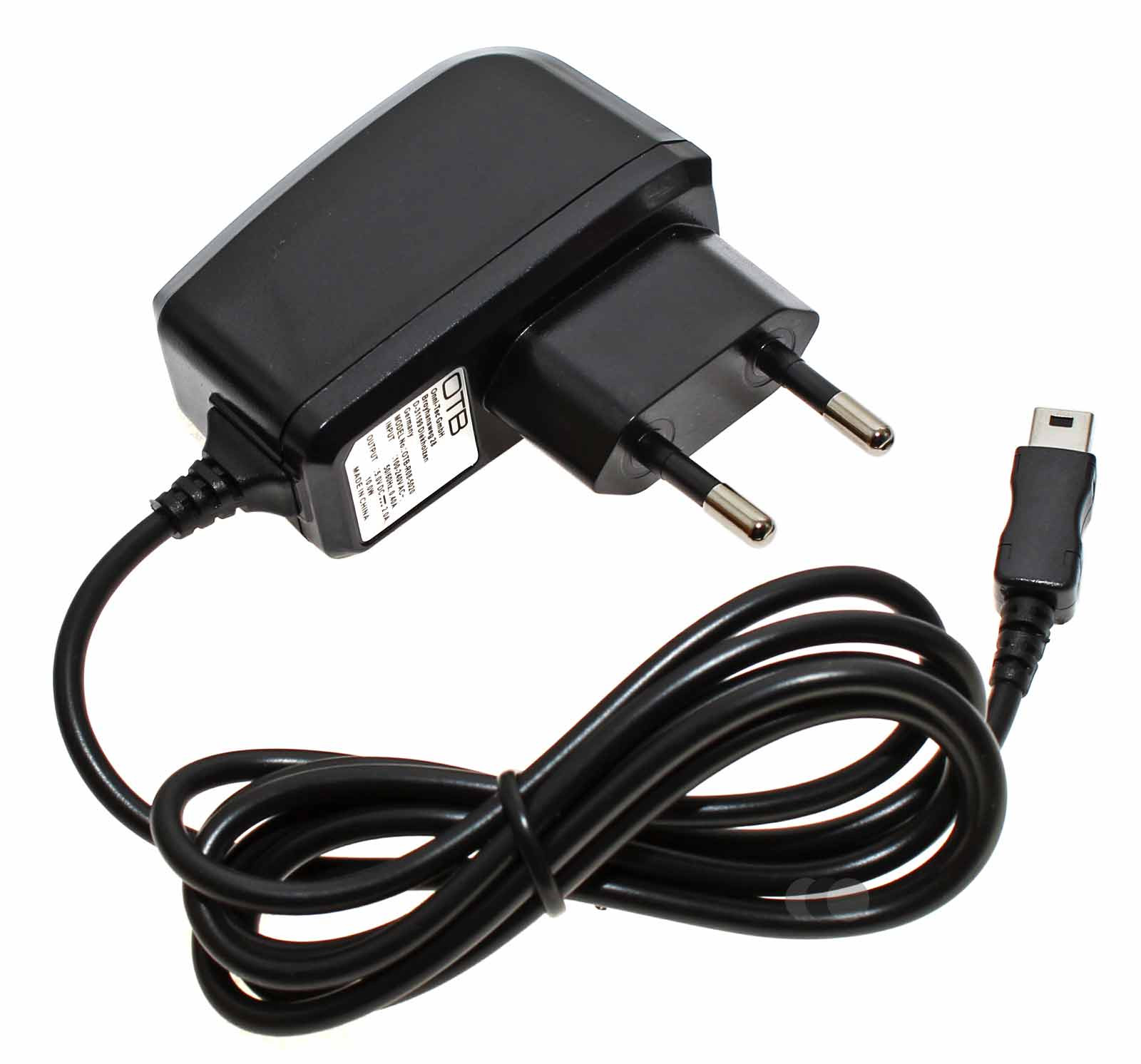 Mini USB Schnelladekabel Reise Ladegerät, Netzteil für Navi, Tablet, schwarz, 5V, 2Ah