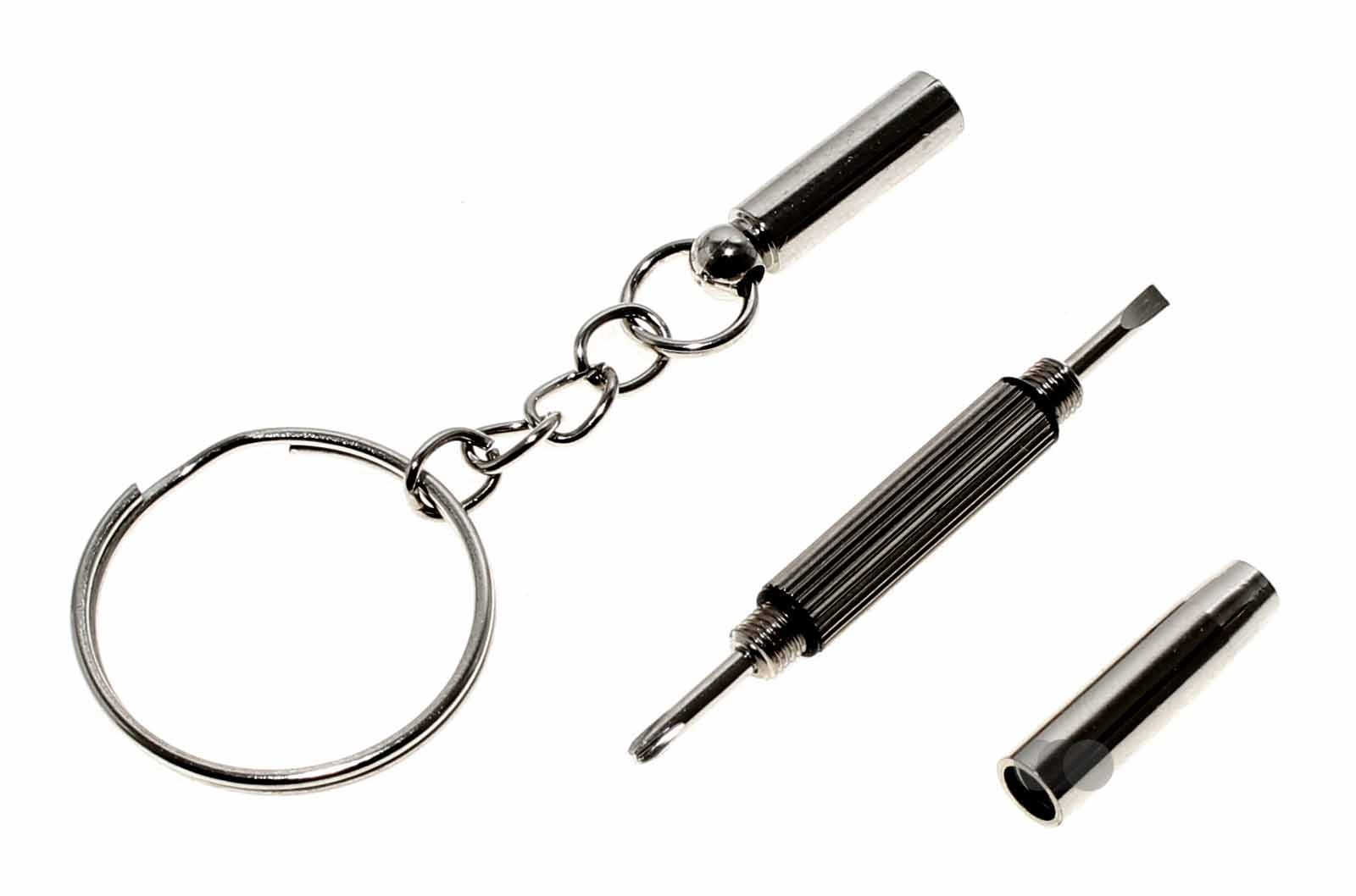 Multifunktions Werkzeug, Tool, Multitool als Schlüsselanhänger mit 2 Schraubendrehern für die Reparatur von z.B. Brillen, Uhren, Handy, Tablet