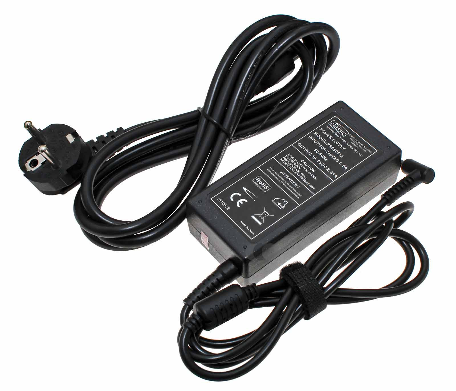 Netzteil Ladegerät Classic PSE50112 EU für HP Laptops, 4,5/2,8mm, 19,5V, 2,31A, 45W
