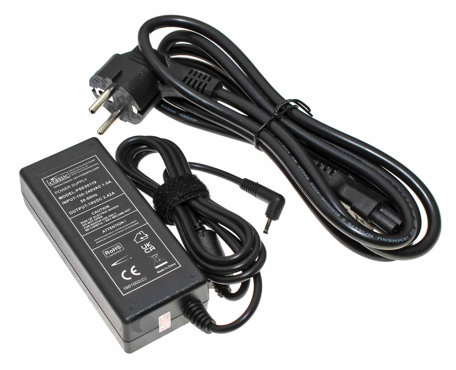 Netzteil, Ladegerät Classic PSE50119 EU für Medion P2214T, ersetzt FSP045-RHC, 40049956, 19V, 3,42A, 65W