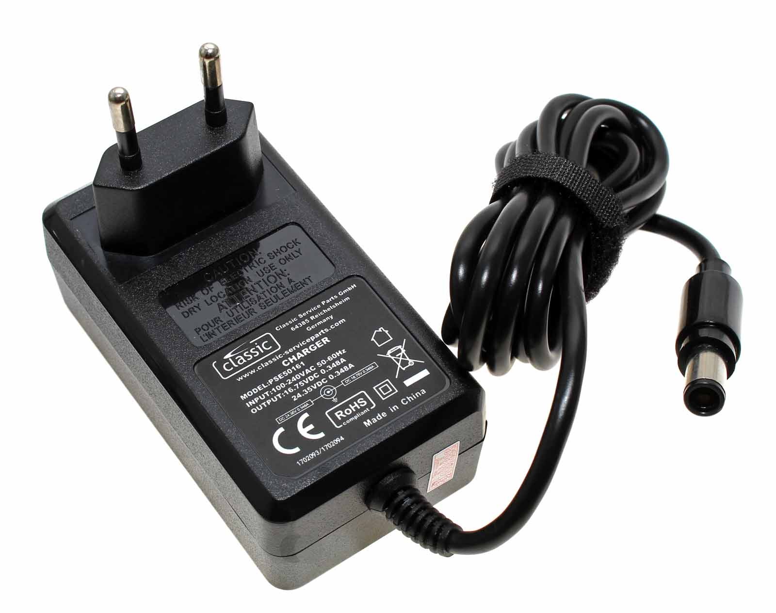 Netzteil Ladegerät PSE50161 EU für Dyson DC30, DC31, DC34, DC35, DC43, DC45, 16,75V, 24,35V, 0,348A