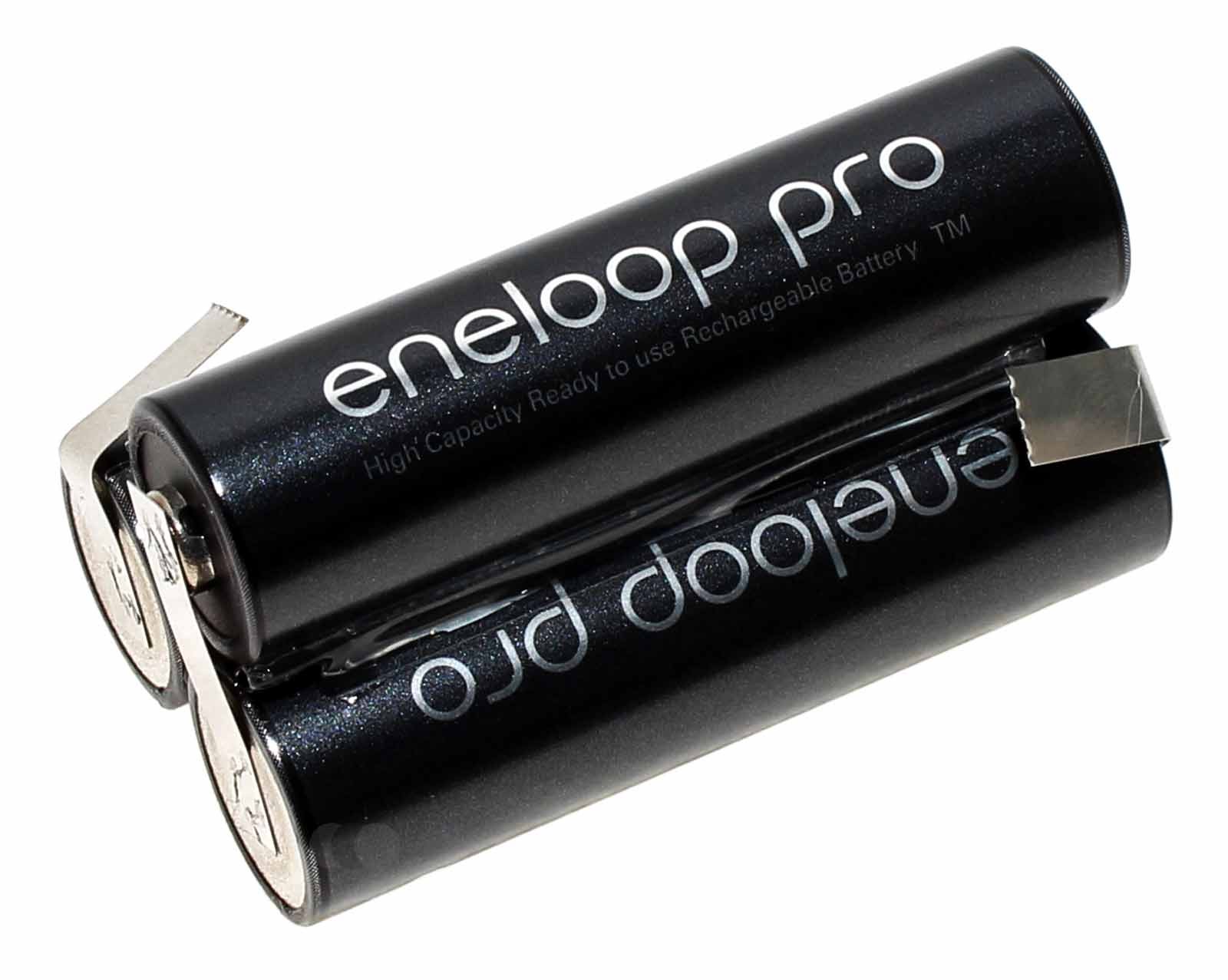 NiMH 3,6V 2500mAh eneloop AA Mignon Akkupack Pyramidenform, 5mm breite Lötfahnen, Modellbau u.a.