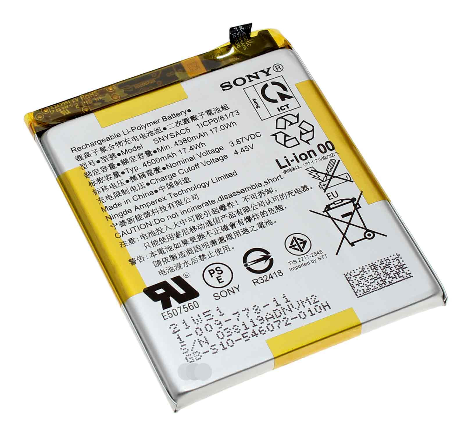 Original Akku für Sony Xperia 1 III, Xperia 5 III, Xperia 10 III, SNYSAC5, 100977811, 3,87V, 4500mAh