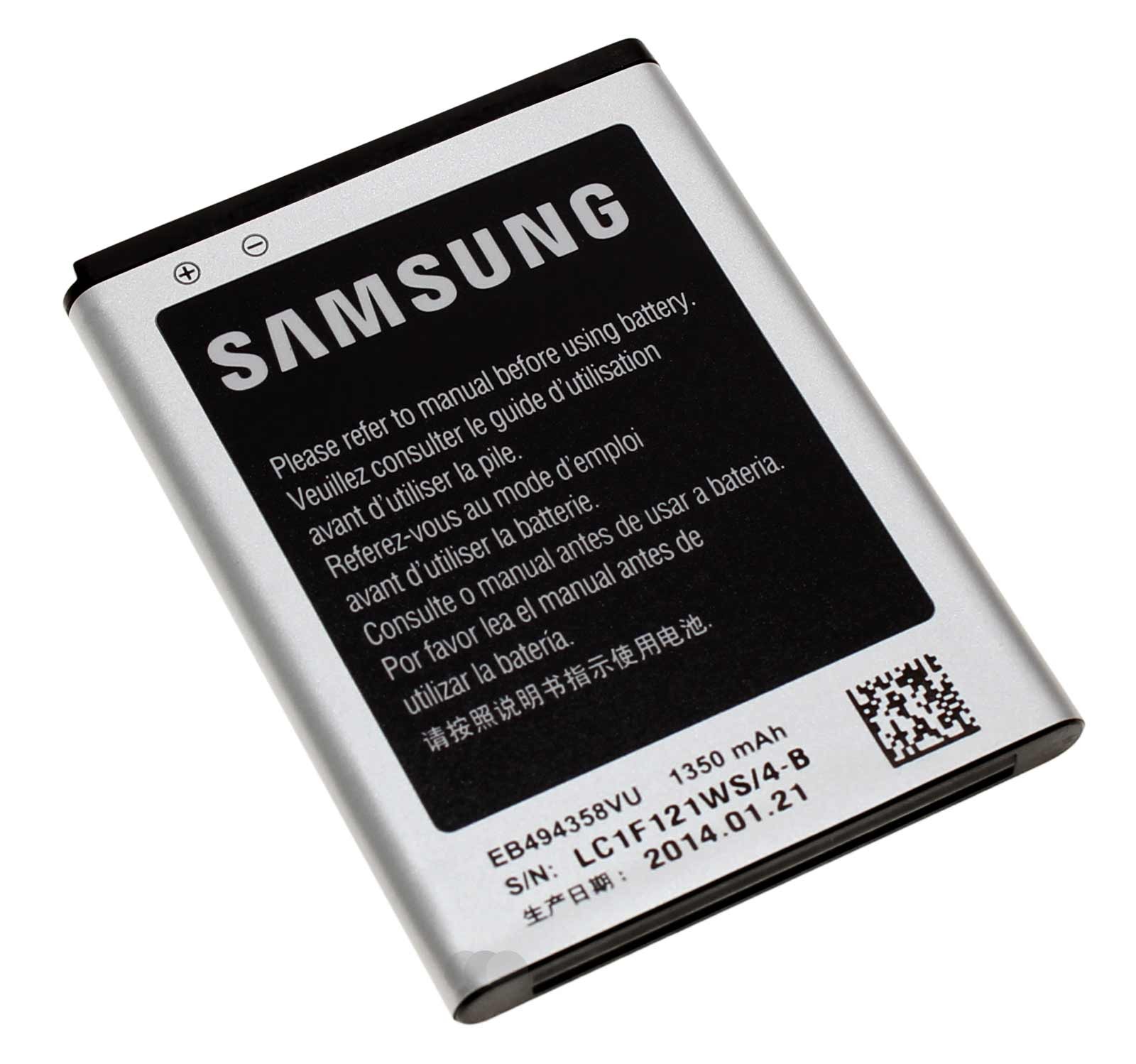 Original Akku für Samsung Galaxy Ace GT-S5830 Galaxy Gio GT-S5660, GH43-03504C, EB494358VU, 3,7V, 1350mAh