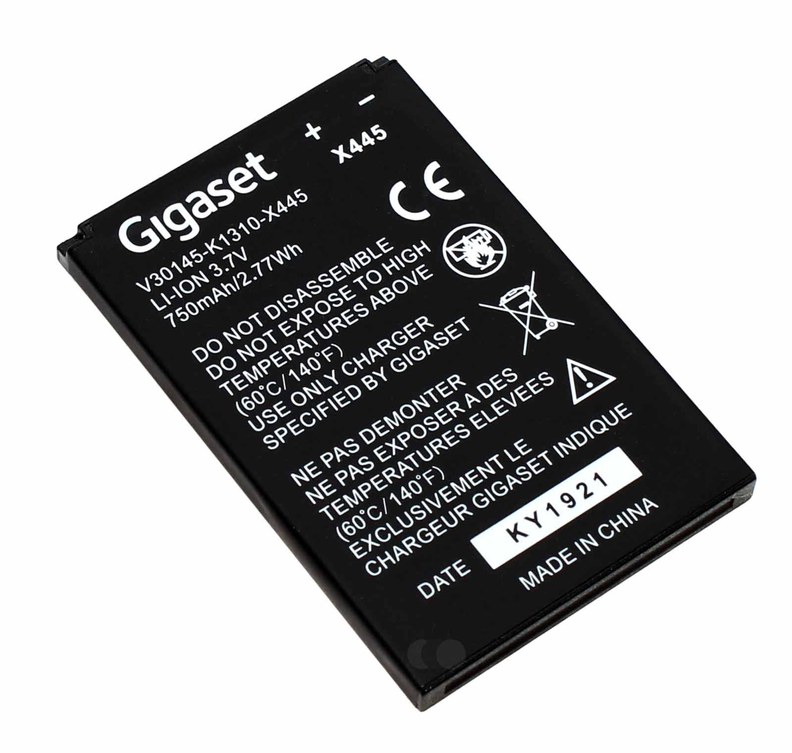 Original Akku für Gigaset SL78, SL780, SL785, SL788, SL400 u.a., V30145-K1310-X445, 3,7V, 750mAh