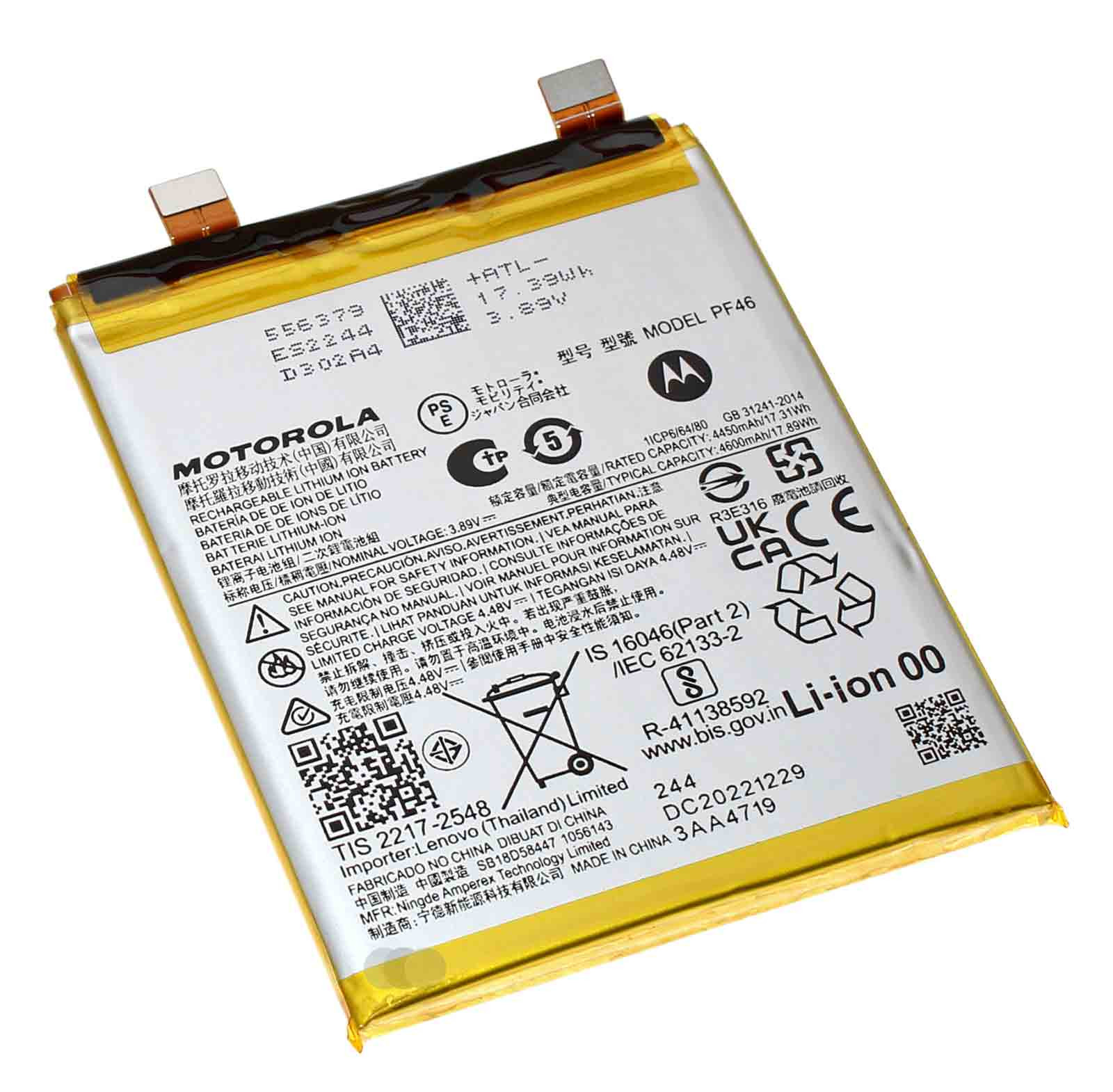 Original Akku Motorola PF46 für Moto Edge 40 Pro XT2301, 3,89V, 4600mAh, SB18D58447