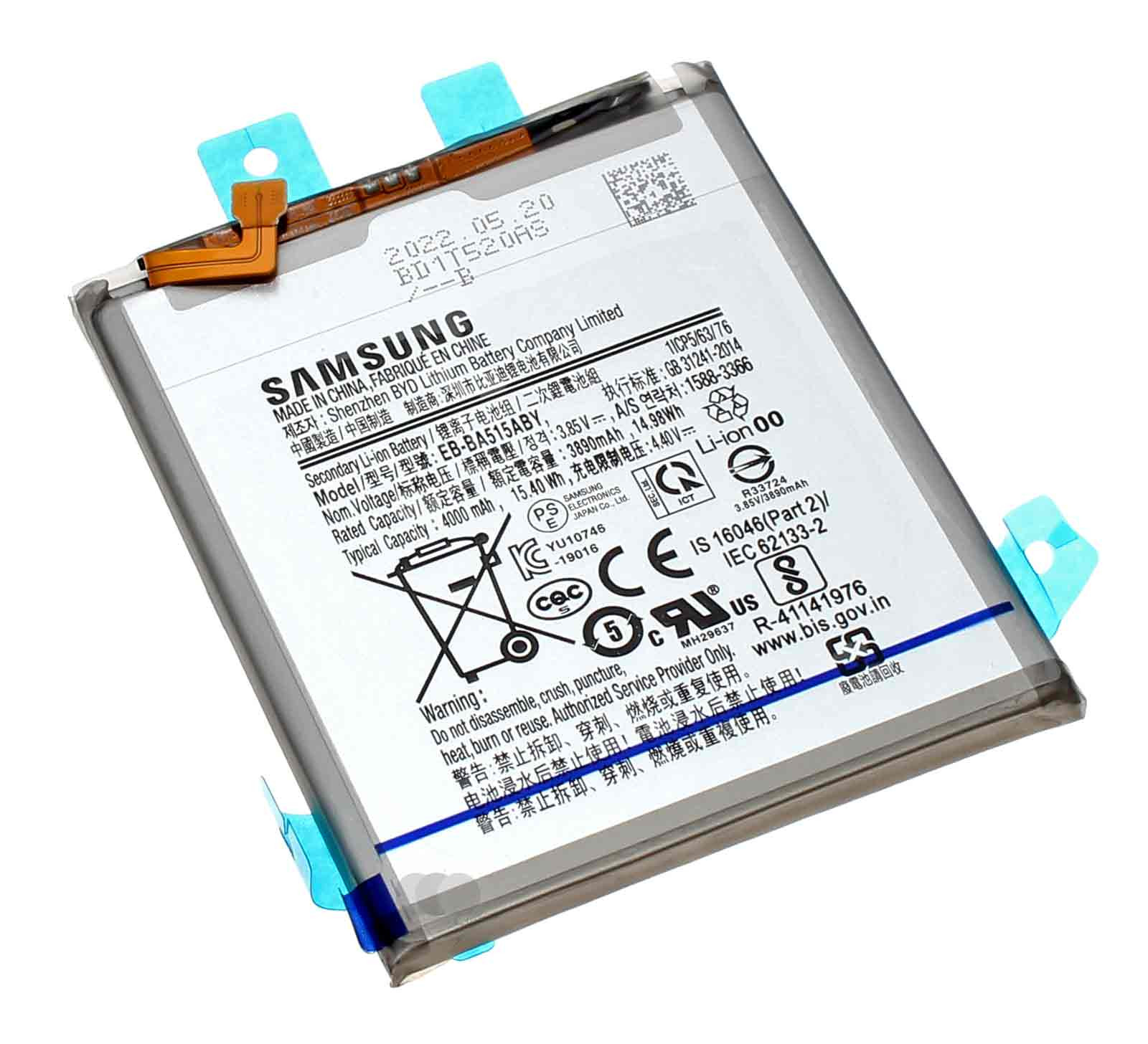 Original Akku Samsung EB-BA515ABY für Galaxy A51 2019, 3,85V, 4000mAh, GH82-21668A