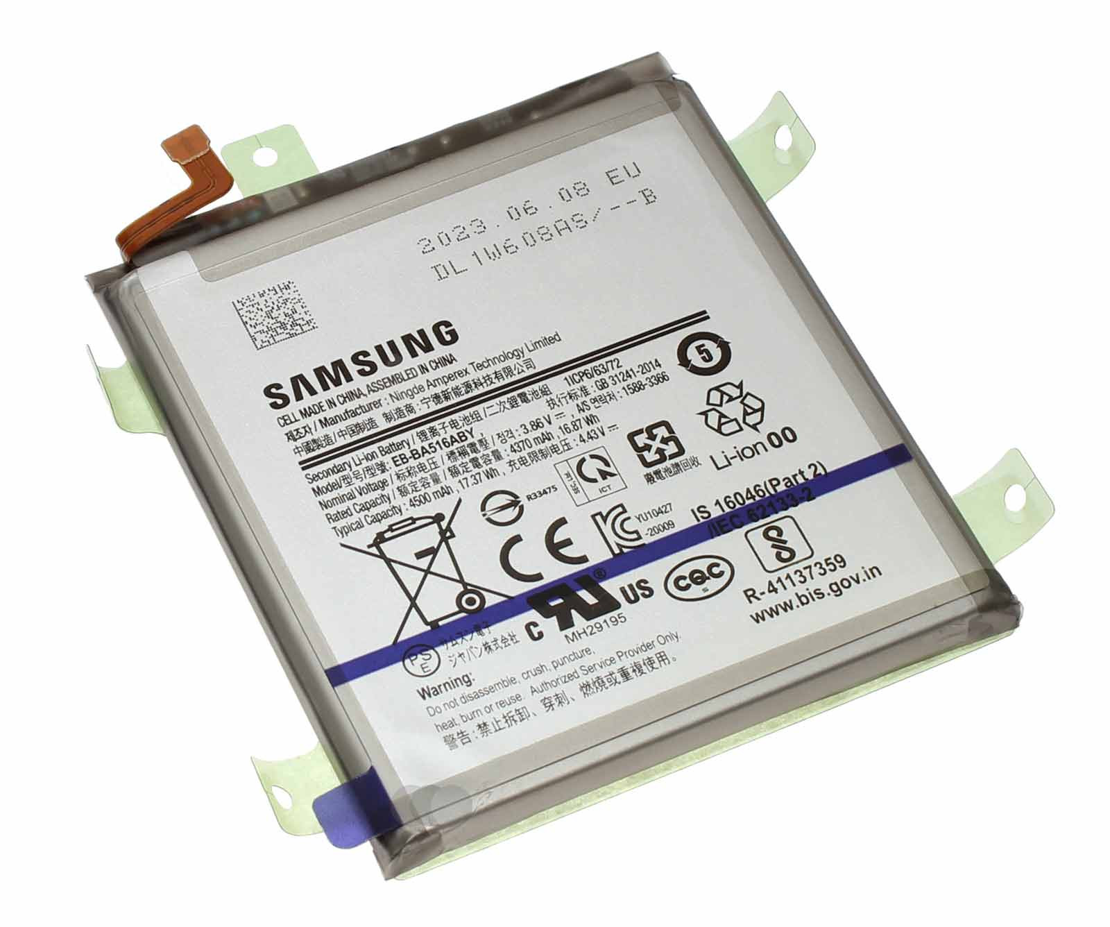 Original Akku Samsung EB-BA516ABY für Galaxy A51 5G SM-A516B, 3,86V, 4500mAh, GH82-22889A