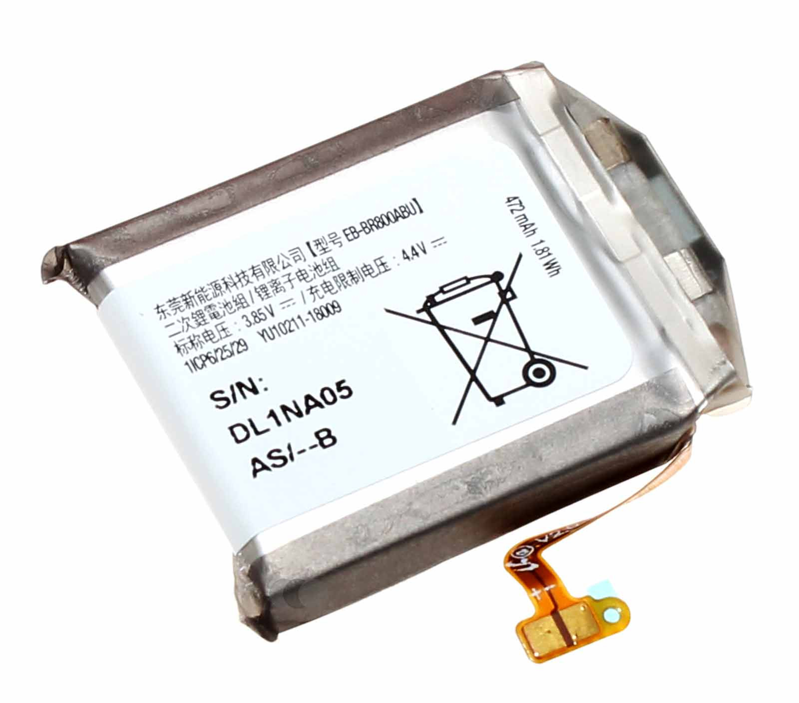 Original Akku Samsung EBBR800ABU für Galaxy Watch 46mm SMR800 SMR805 3,85V 472mAh GH4304855A