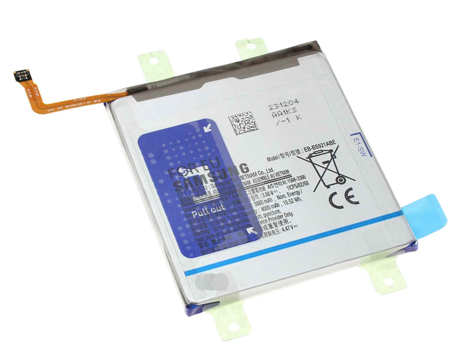 Original Akku Samsung EB-BS921ABE für Galaxy S24 S921B, 3,88V, 4000mAh, GH82-33290A