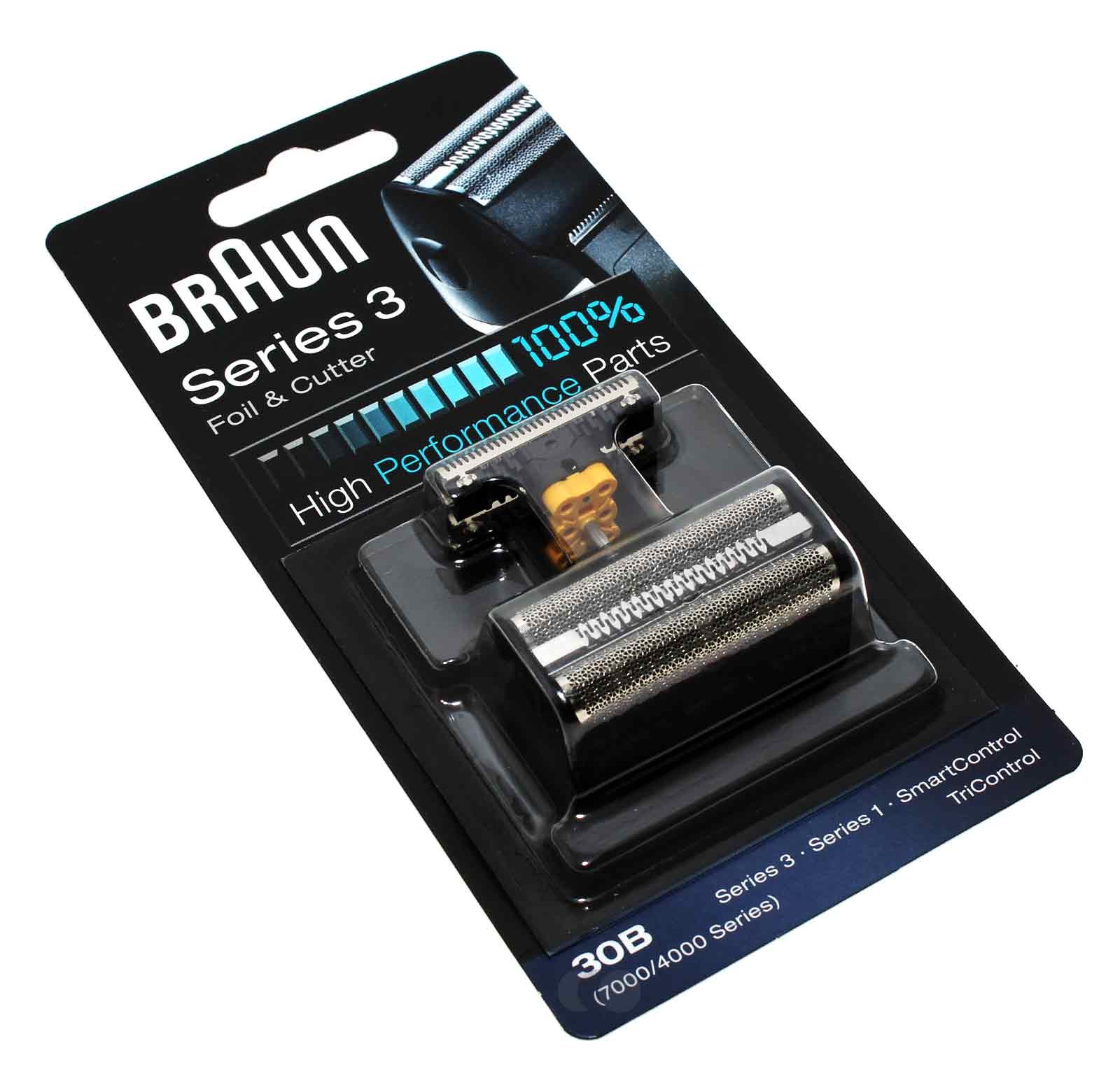 Original Braun 30B Scherfolie und Schermesser für Series 4000, 7000, schwarz, 91162879
