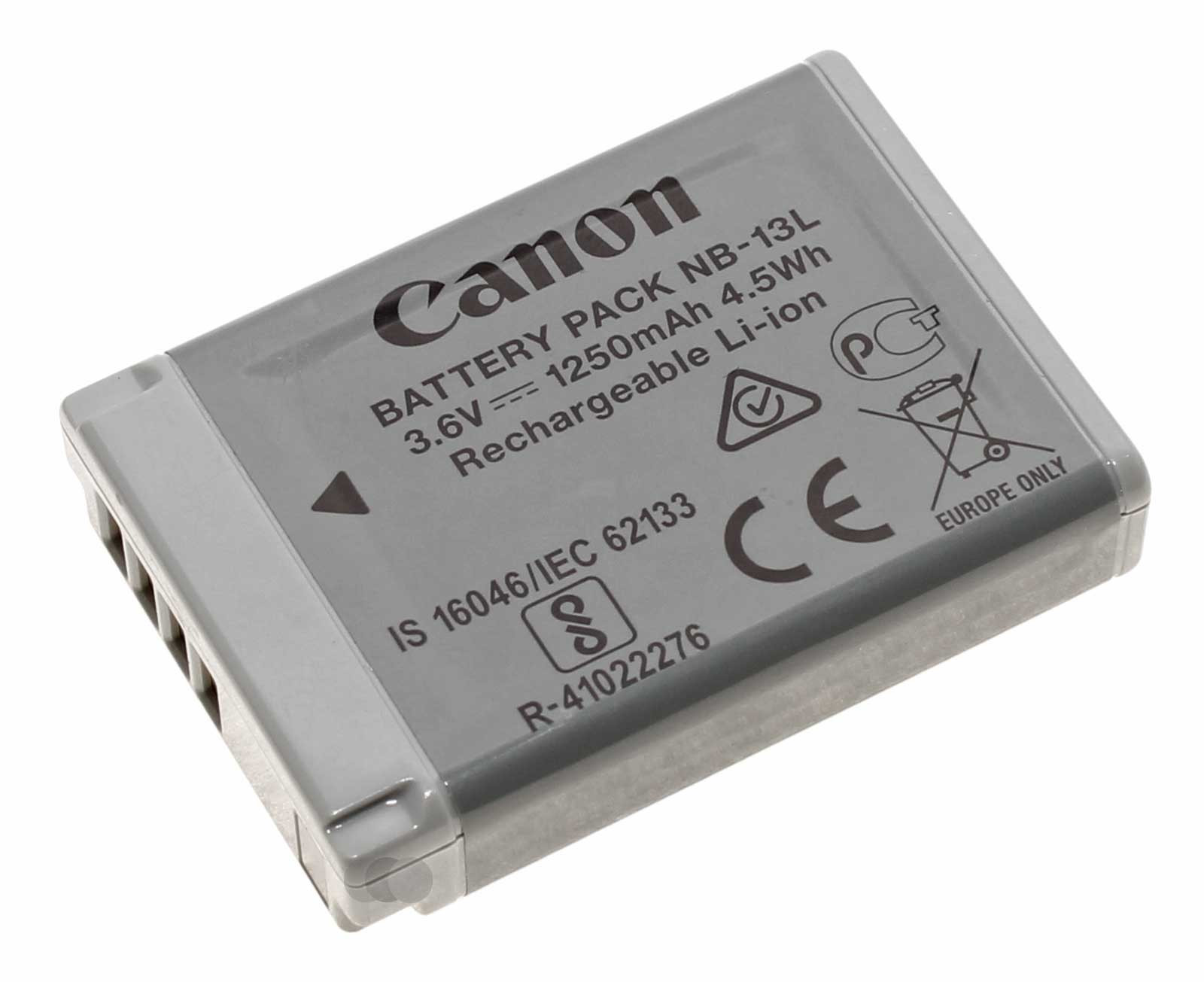 Original Canon NB-13L Akku für Canon PowerShot G1X, G5X, G7X, G9X, SX740 HS, 3,6V, 1250mAh