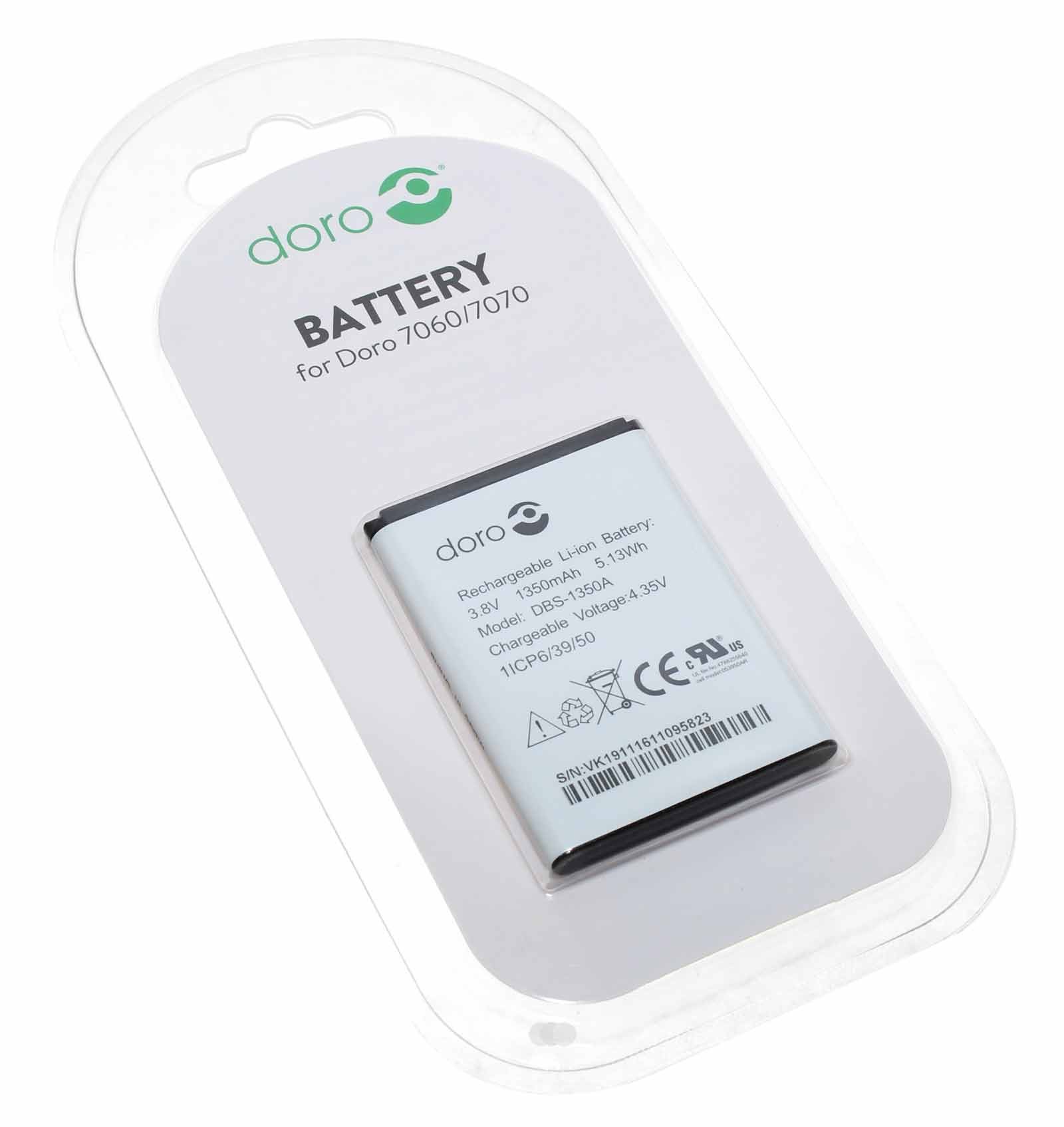 Original doro DBS-1350A 7441 Akku für doro 7060, 7070 Seniorenhandy, 3,8V, 1350mAh (Akku)