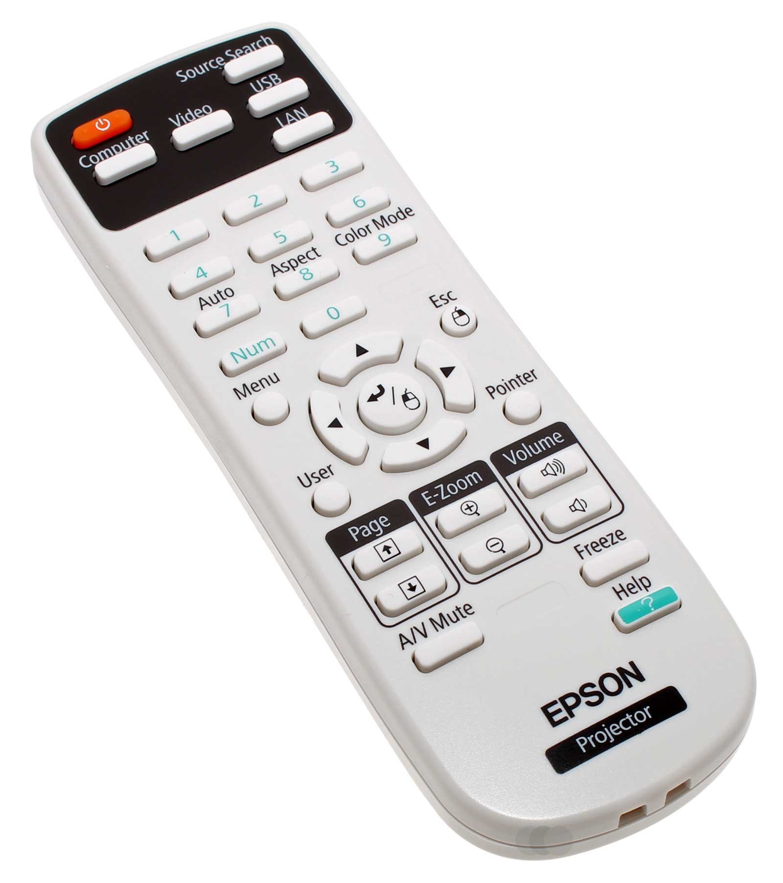 Original Epson Fernbedienung Modell 1547200,154720001, PowerLite S11, X12, X15, 420, 425W, 430, 435W, 470, 475W, 480, 485W and BrightLink 425Wi, 430i, 435Wi, 475Wi, 480i, 485Wi