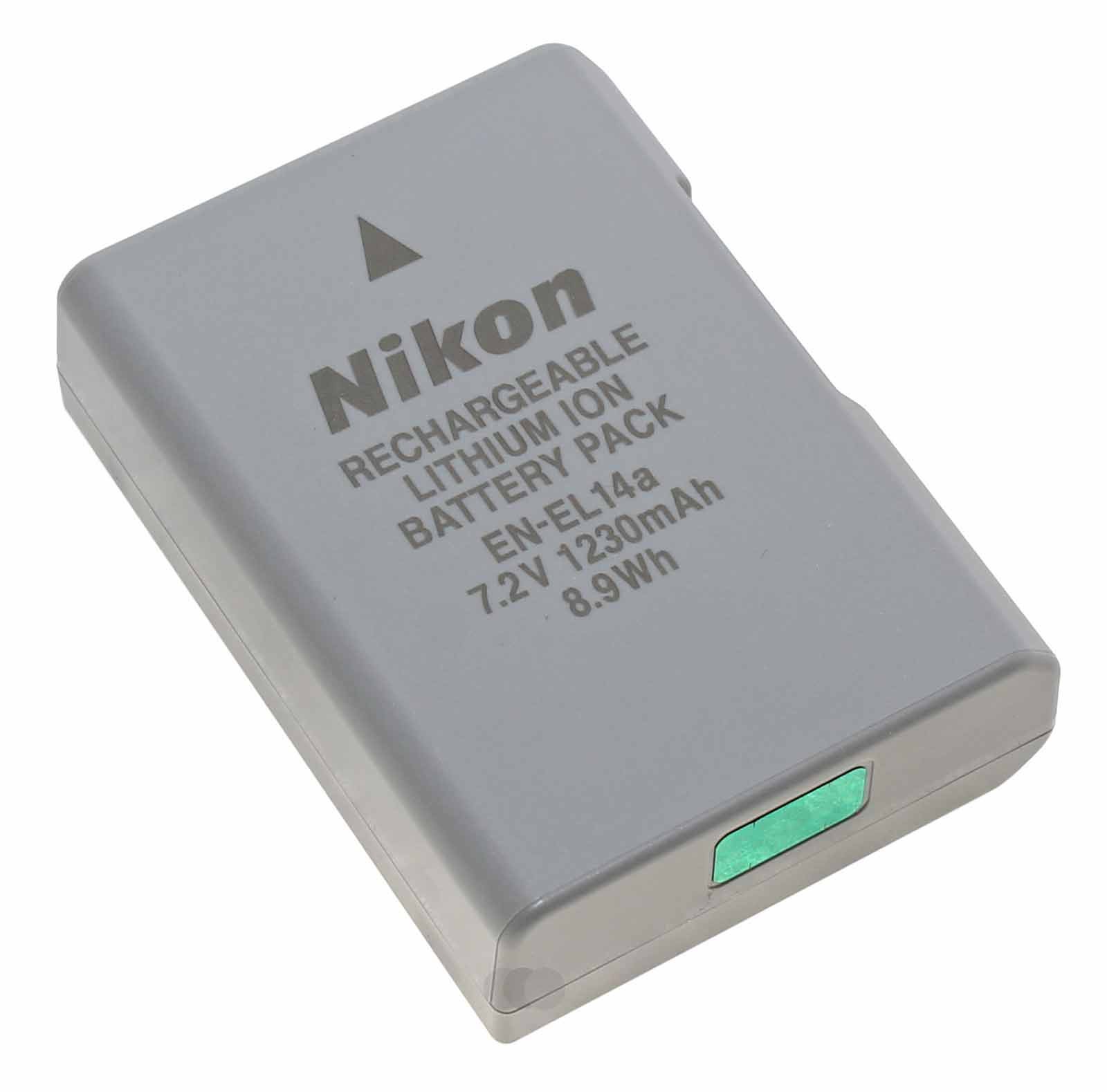 Original Nikon EN-EL14a (VFB11402) Lithium-Ionen Akku für D3100, D3300, D5100, D5300, P7000, P7100, P7800, 7,2V, 1230mAh