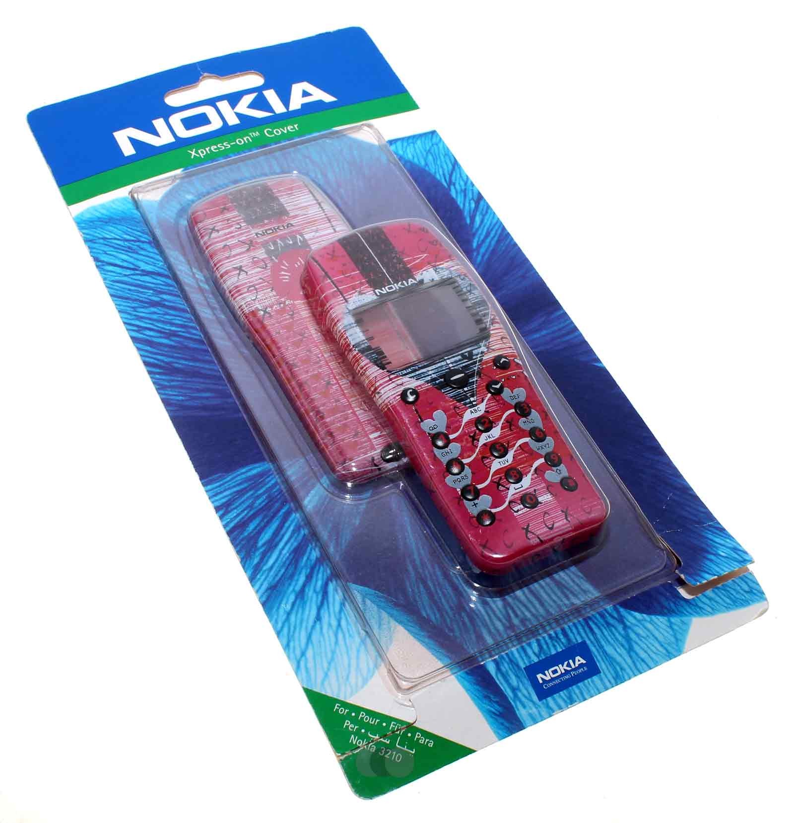 Original Nokia Xpress-on Cover für Nokia 3210, SKR-10 Lasting Love, Oberschale, Akkudeckel, Tastatur
