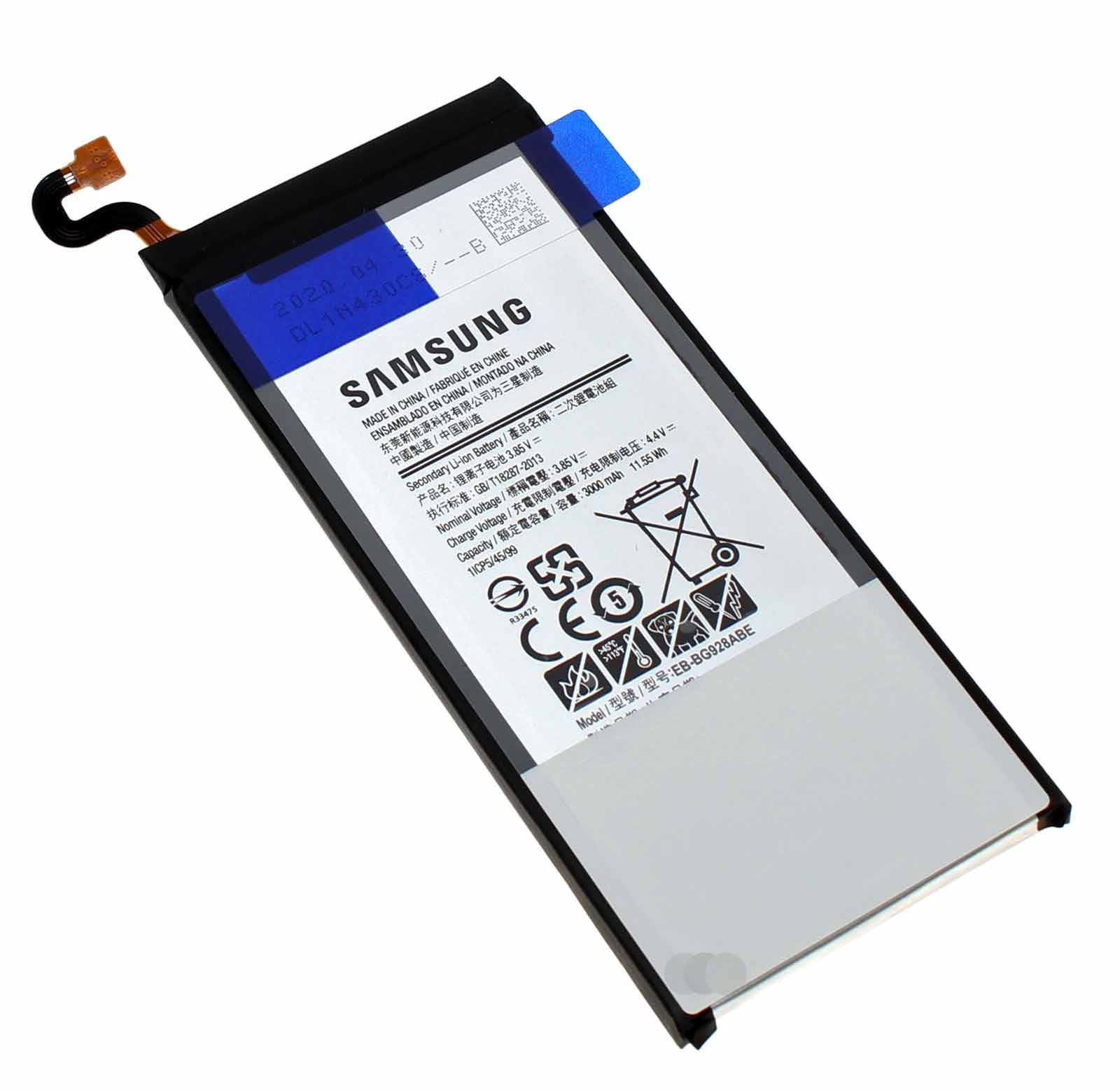 Original Samsung EB-BG928ABE Li-Ion Akku für Samsung Galaxy S6 Edge + Plus SM-G928F Handy, Smartphone mit 3,85 Volt und 3000mAh Kapazität, Ersatzteil Teilenummer GH43-04526B