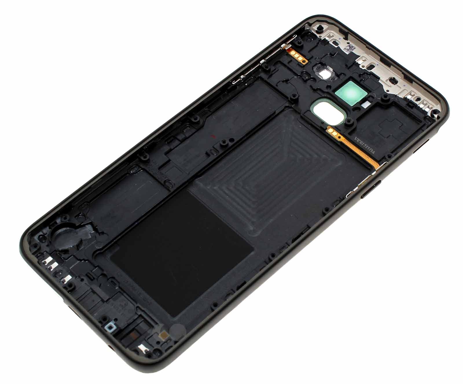 Original Samsung Akkufachdeckel, Gehäuse Rückseite für Samsung Galaxy J6 2018 SM-J600FN, schwarz, GH82-16866A